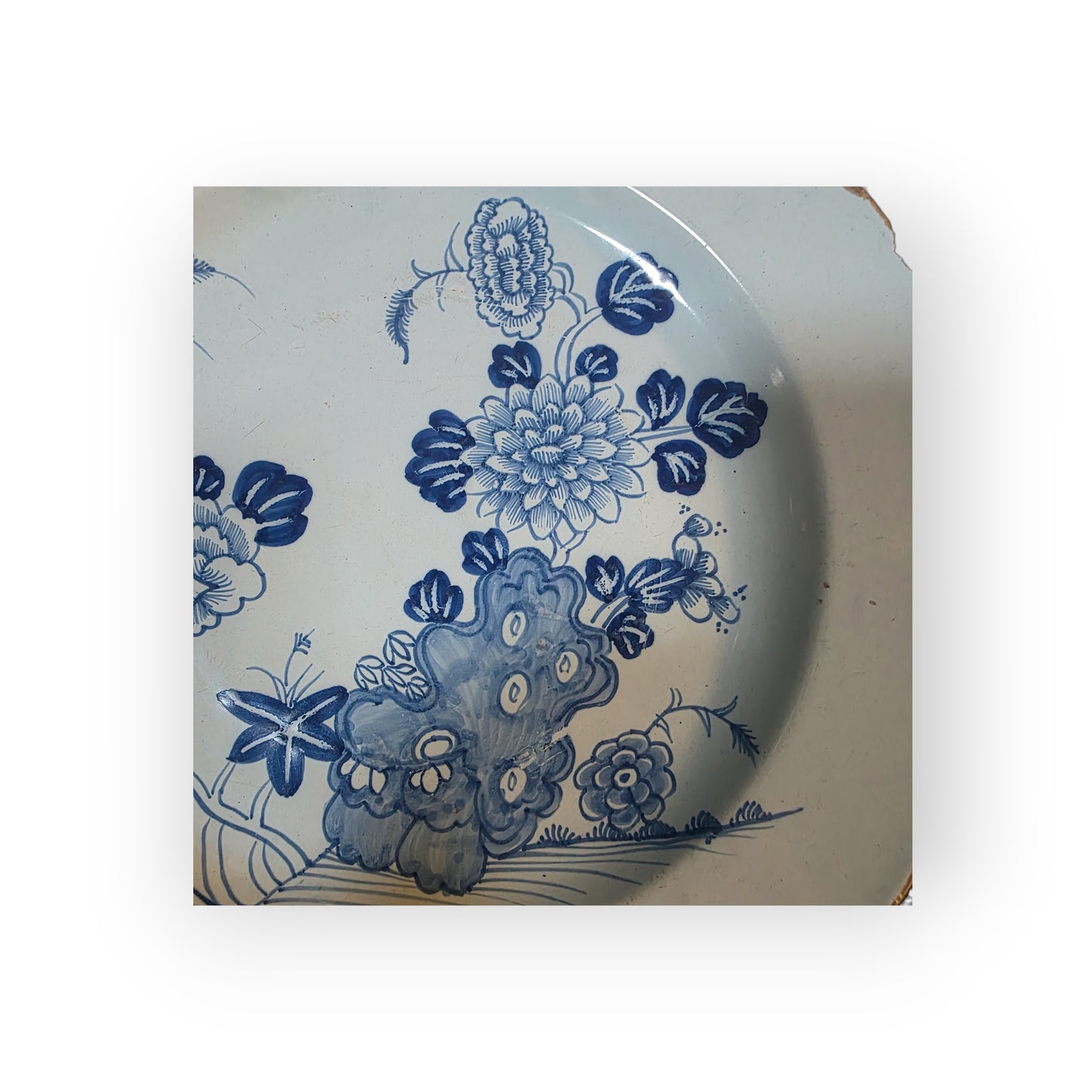 Early 18th-Century English Antique Delftware Plate, Attributed to Philip Christian of Liverpool, circa 1720