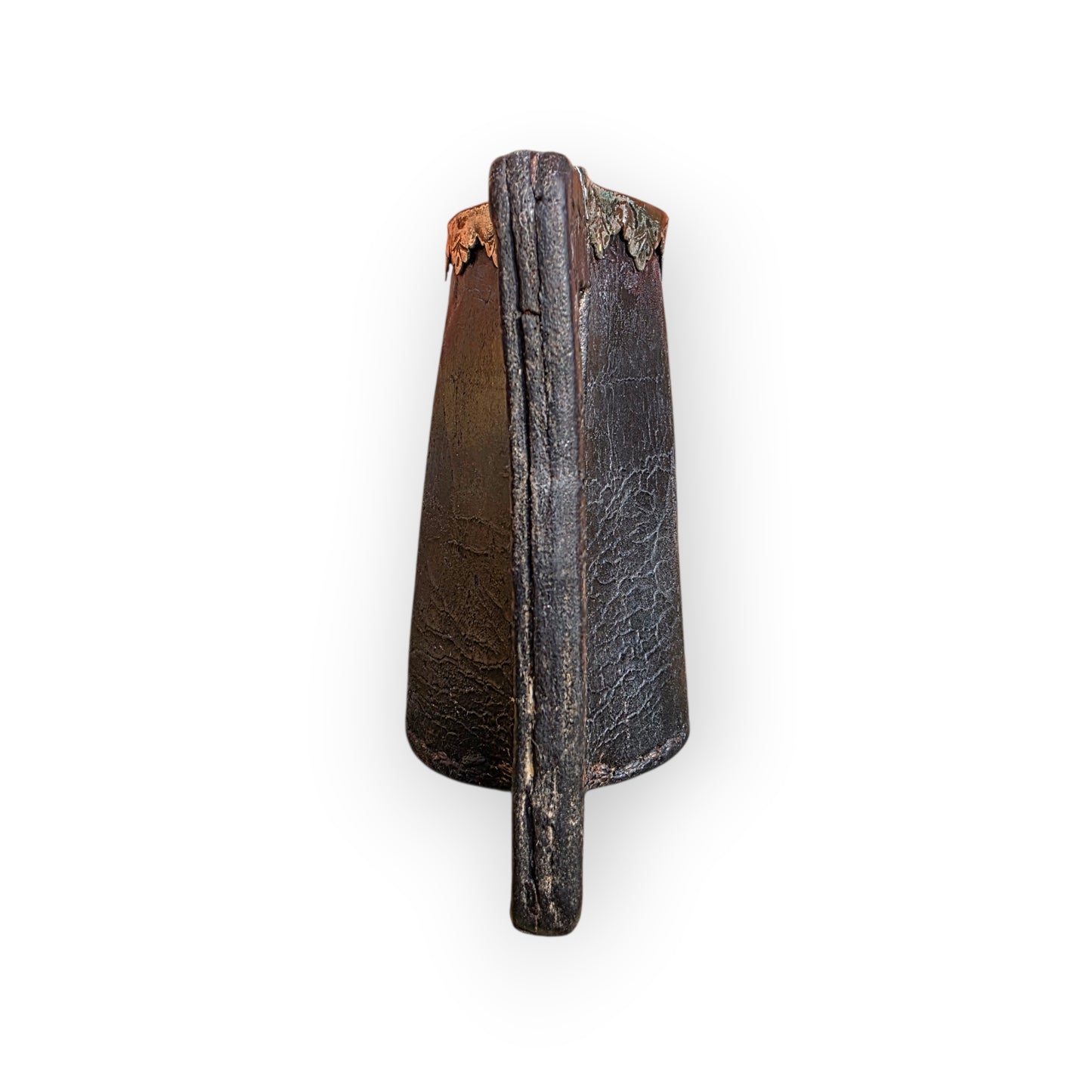 Late 17th-Century English Leather Blackjack Tankard with Silver-Plated Rim - Drinking Vessel