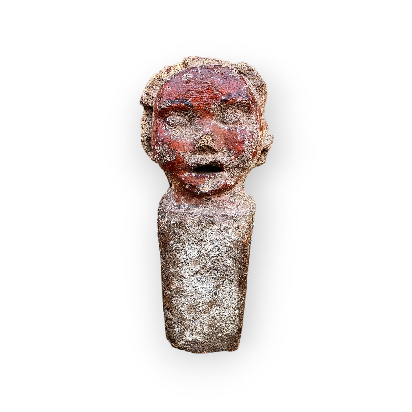 Rare 15th-Century English Medieval Antique Ridge Tile Finial, Attributed to Norfolk or Suffolk, England