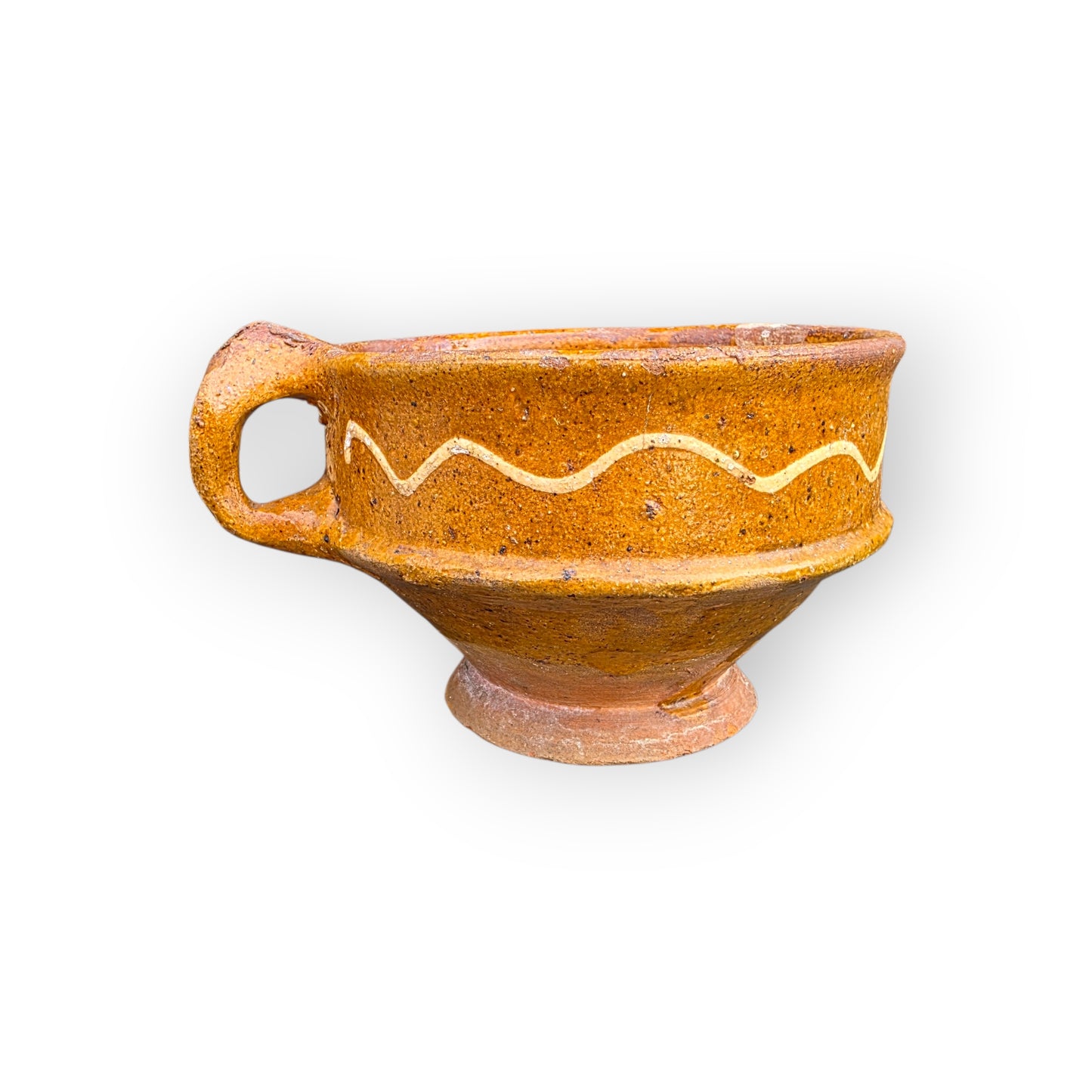 Mid 18th‑Century Dutch Antique Slipware Bowl – Circa 1750