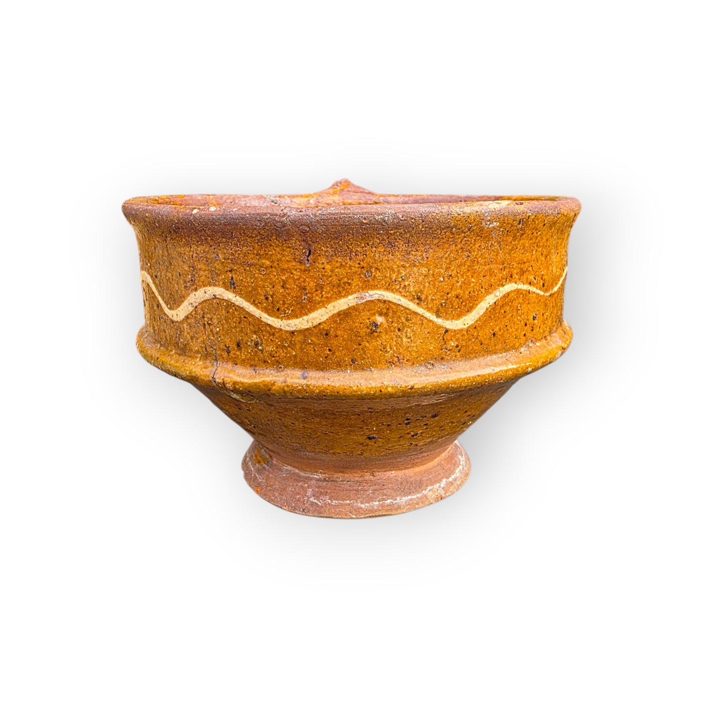 Mid 18th‑Century Dutch Antique Slipware Bowl – Circa 1750