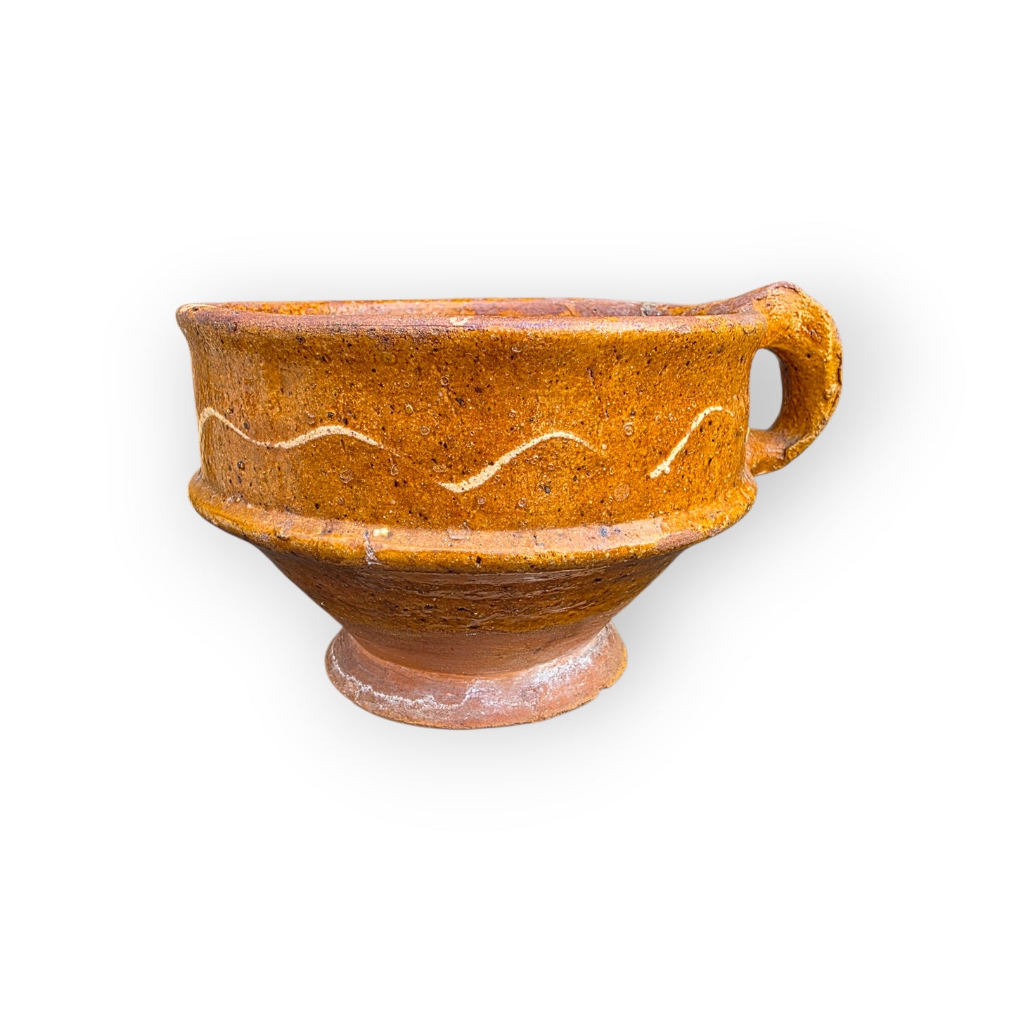 Mid 18th‑Century Dutch Antique Slipware Bowl – Circa 1750