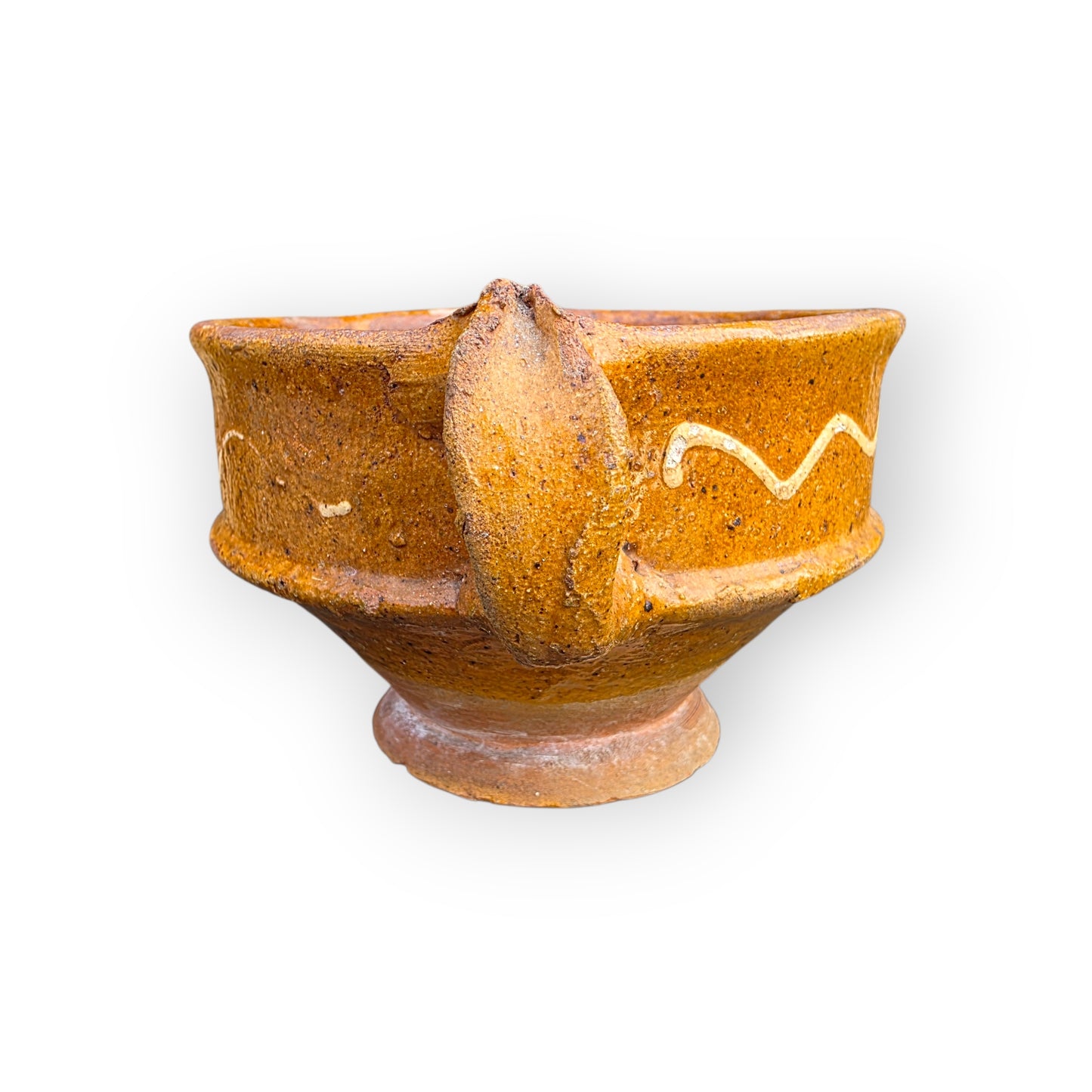 Mid 18th‑Century Dutch Antique Slipware Bowl – Circa 1750