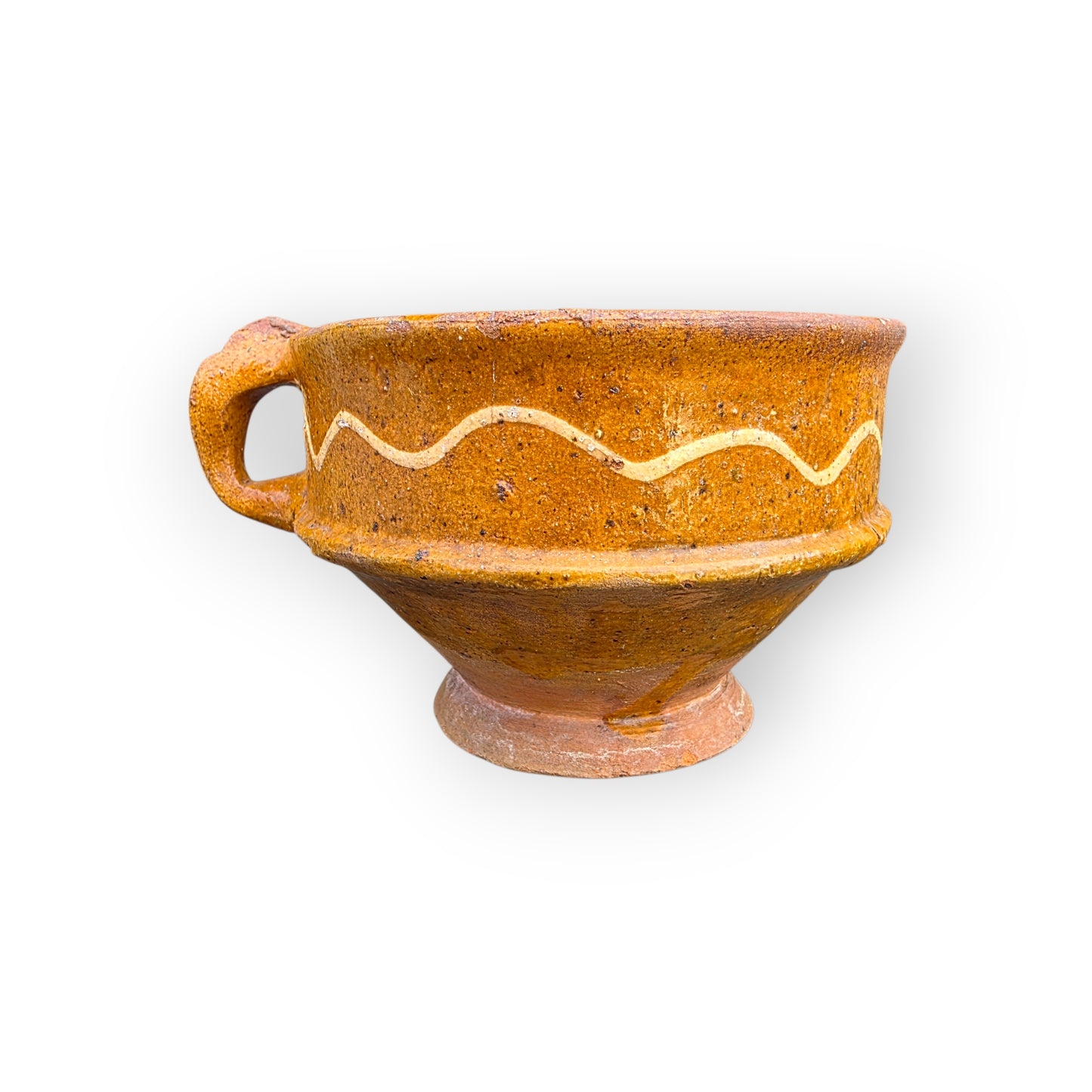 Mid 18th‑Century Dutch Antique Slipware Bowl – Circa 1750