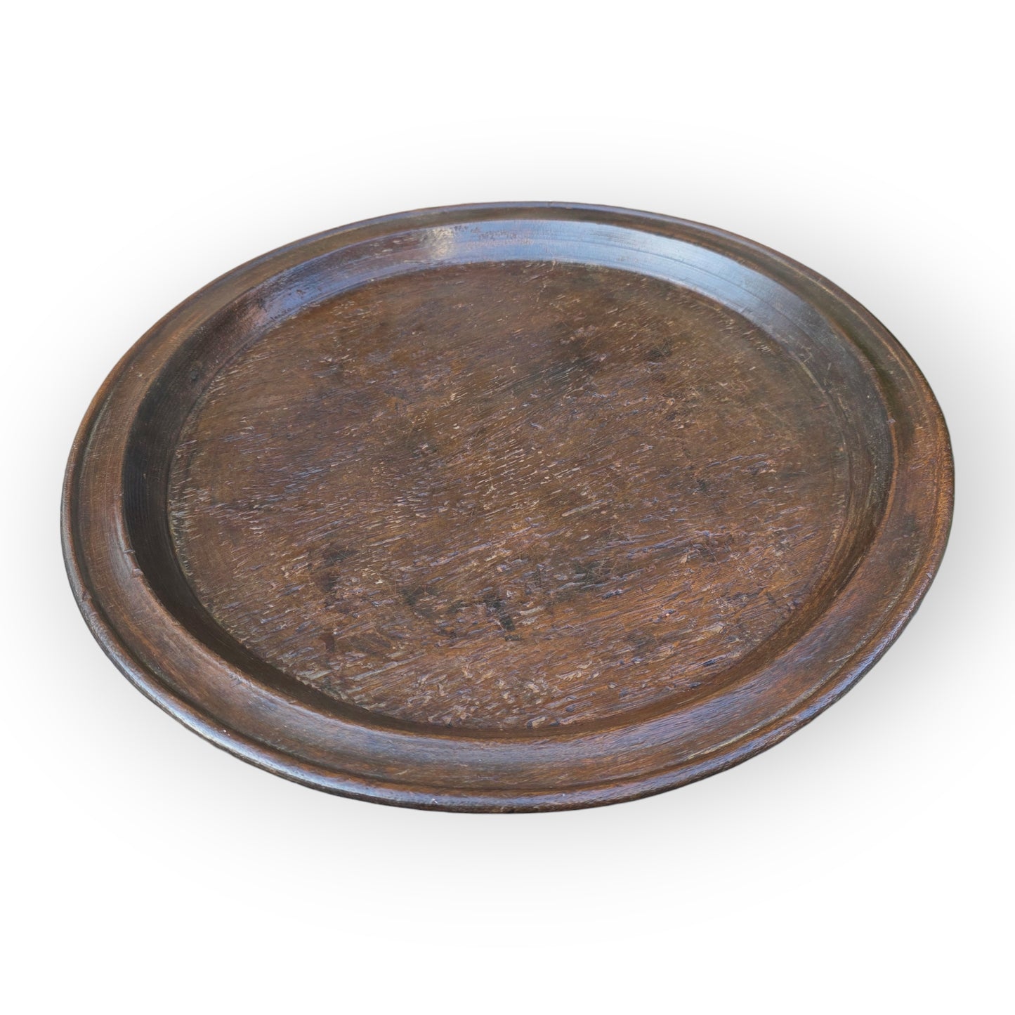 Large 18th-Century Antique Treen Plate / Serving Platter