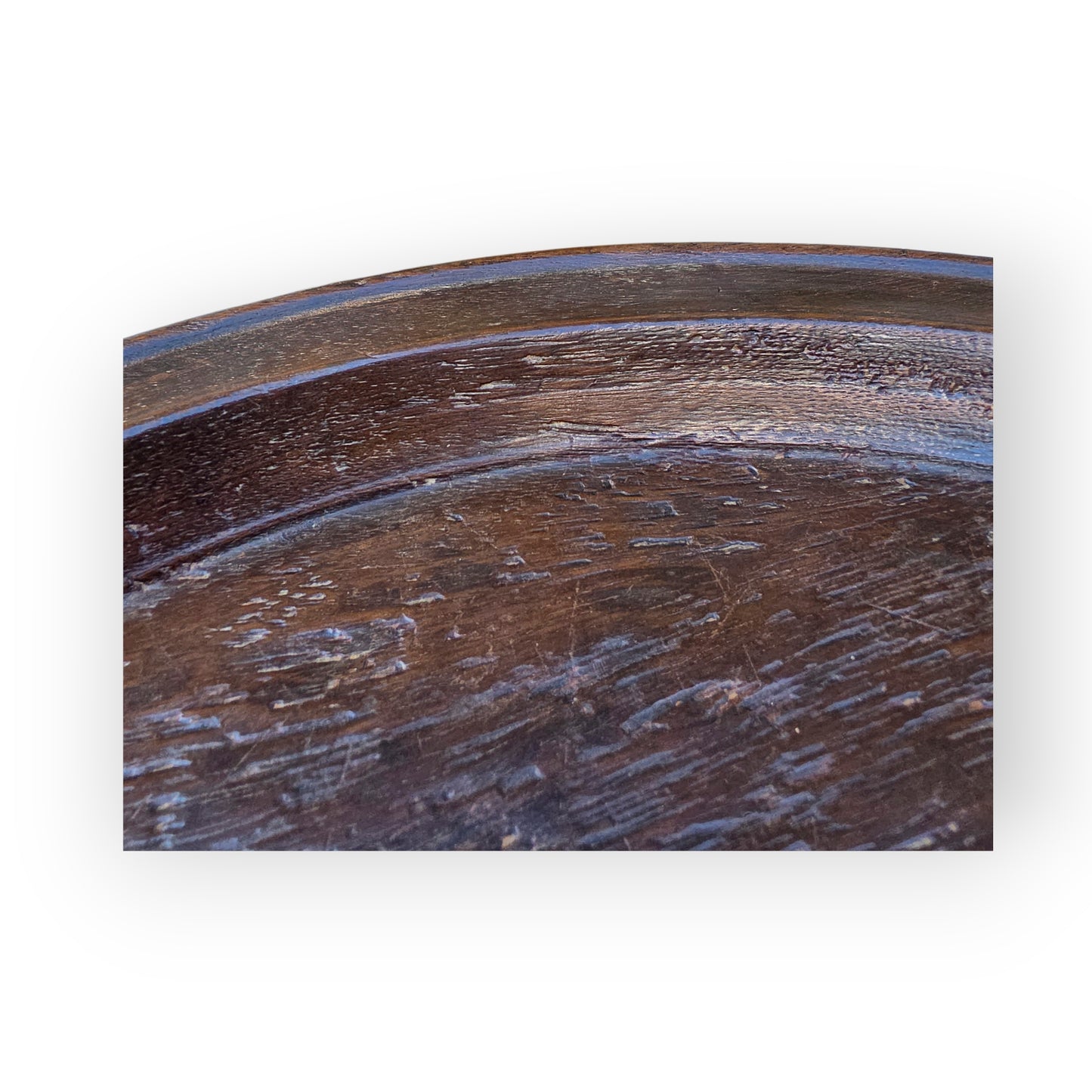 Large 18th-Century Antique Treen Plate / Serving Platter