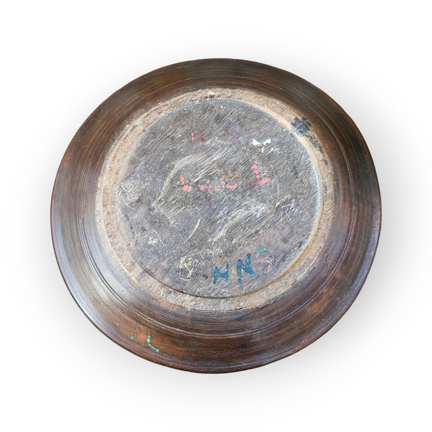 Large 18th-Century Antique Treen Plate / Serving Platter