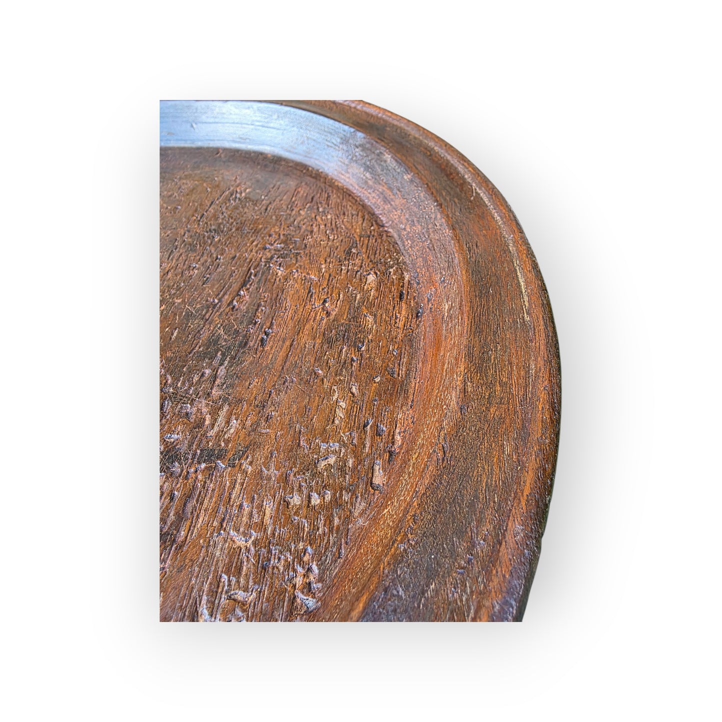 Large 18th-Century Antique Treen Plate / Serving Platter