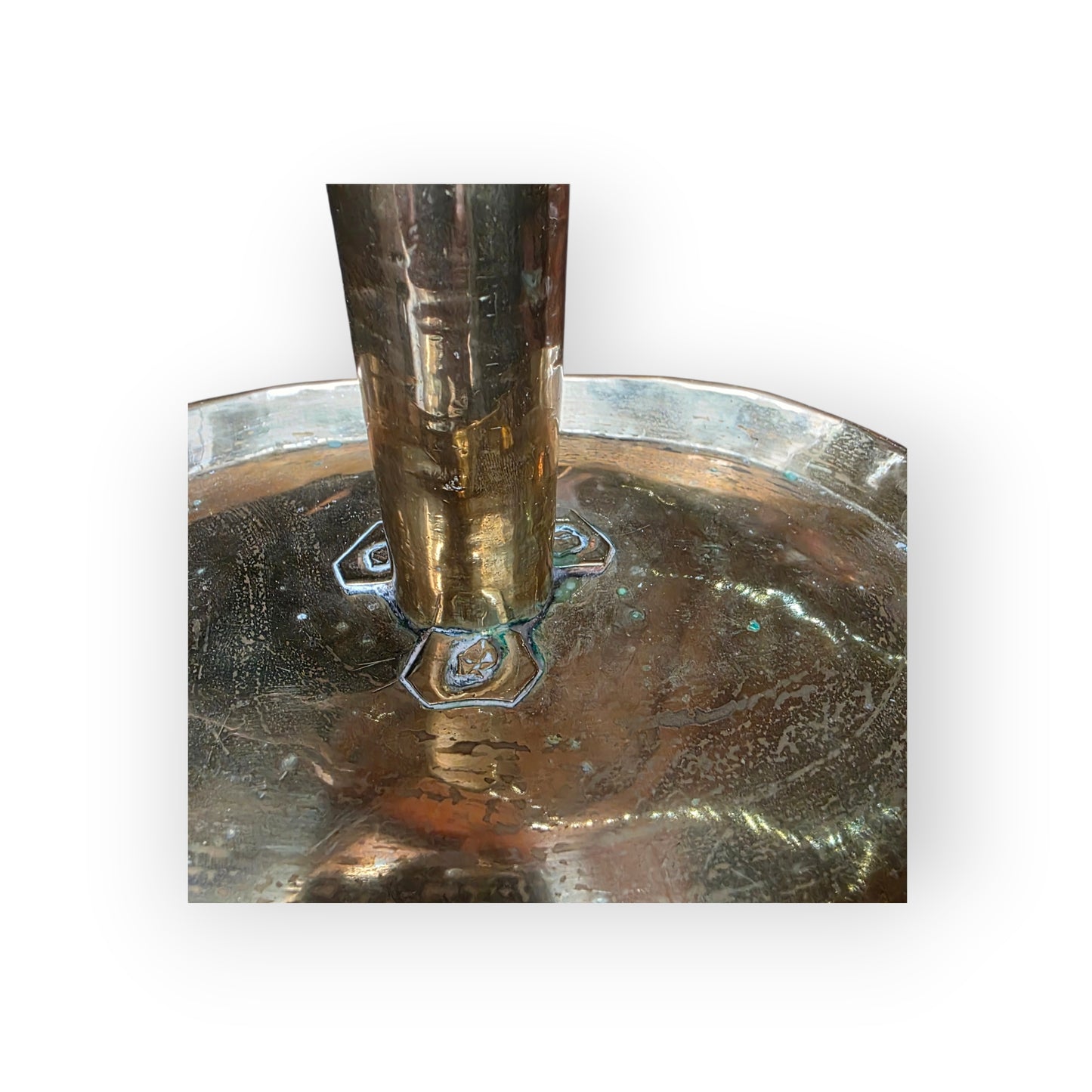 Late 18th-Century Antique Brass Rise-and-Fall Candlestick