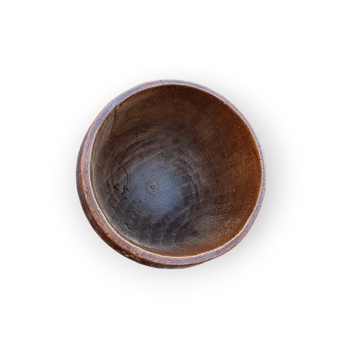 Late 18th-Century Antique Treen / Fruitwood Turned Wooden Goblet with Cover