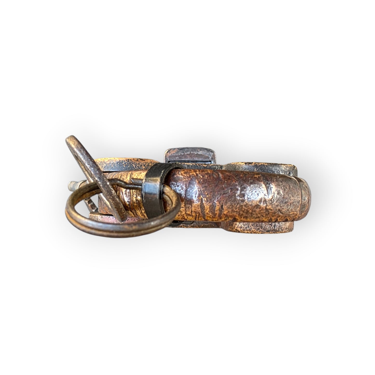 Tower of London Interest - A Large, Rare, 19th Century Antique Brass Padlock, Bearing the Impressed Mark "Tower of London", "Raven Pen No.2." & Crown Proof Mark
