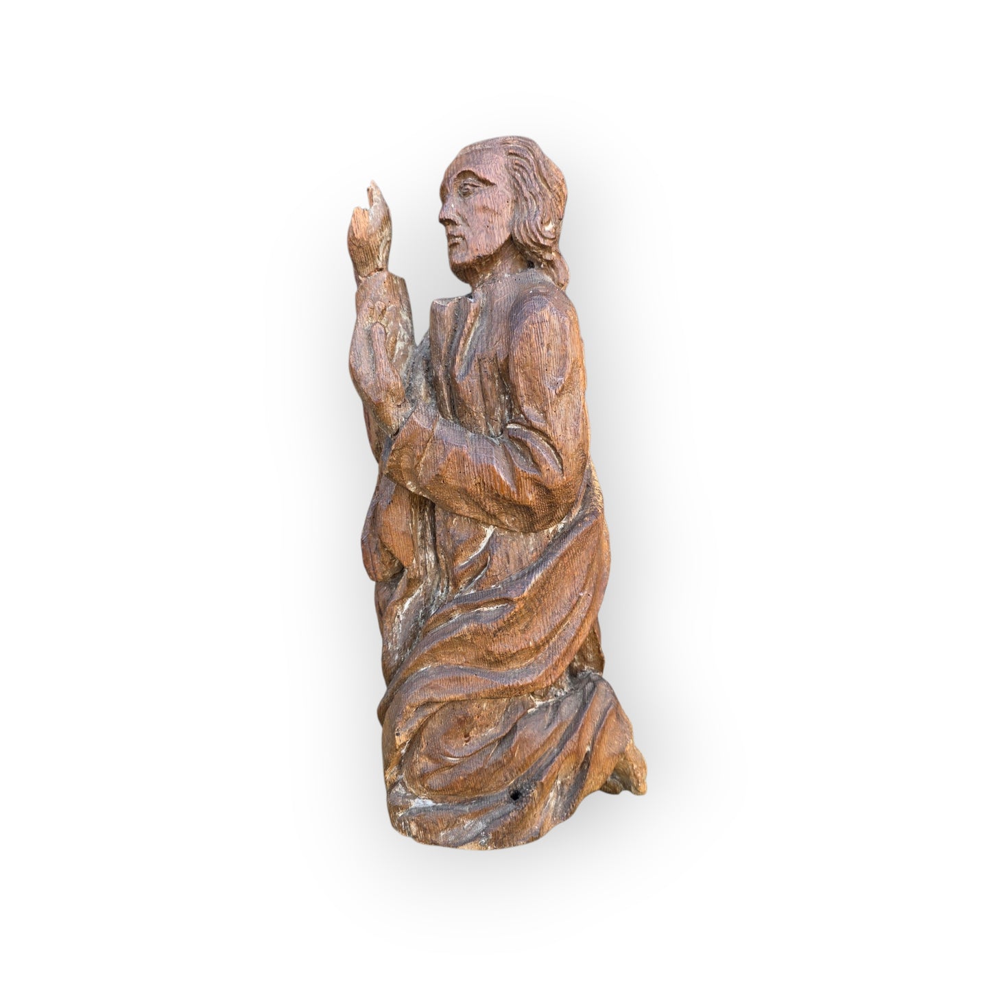 A Fine Late Gothic Carved Antique Oak Figure / Sculpture of Saint John the Evangelist - Northern European, circa 1480–1540