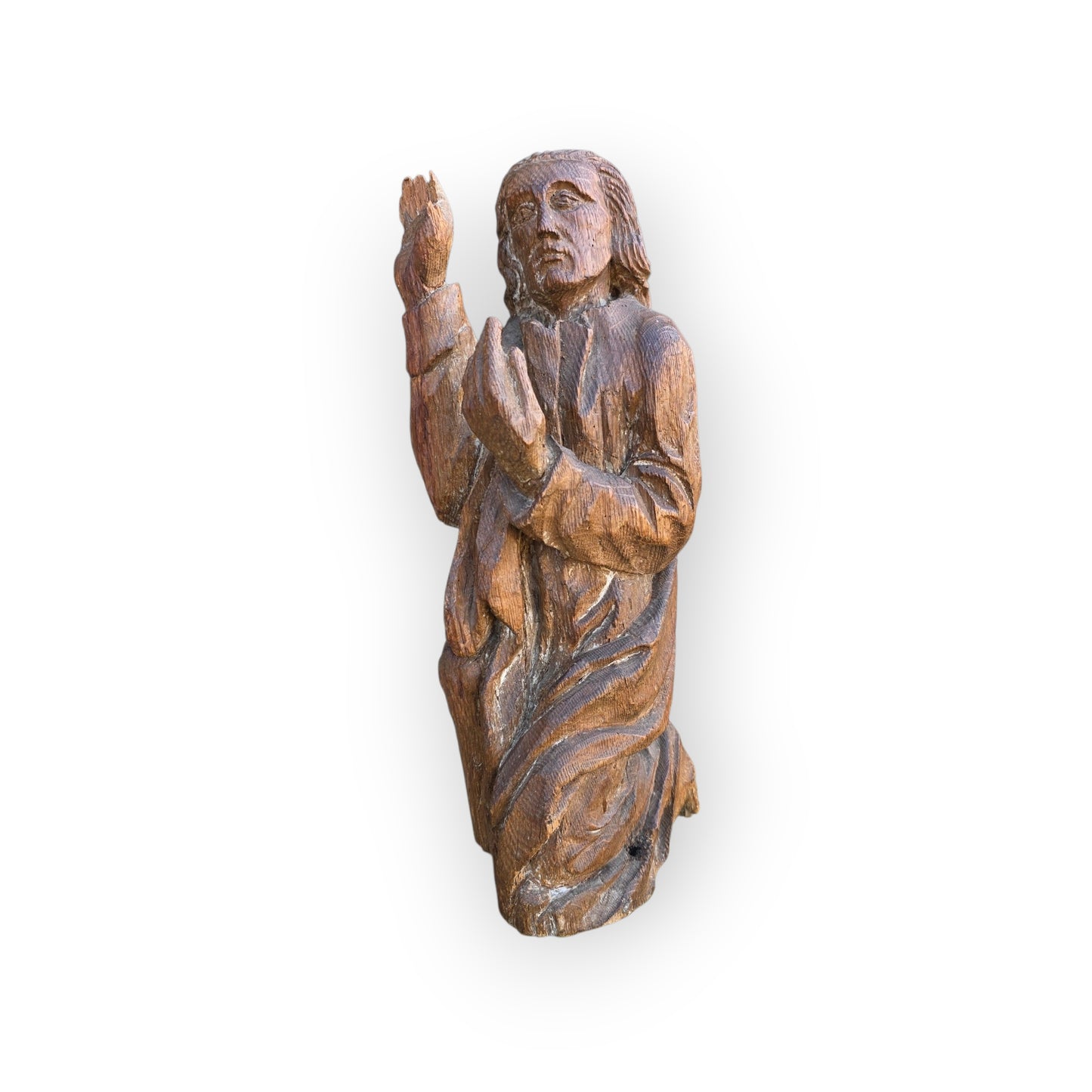 A Fine Late Gothic Carved Antique Oak Figure / Sculpture of Saint John the Evangelist - Northern European, circa 1480–1540