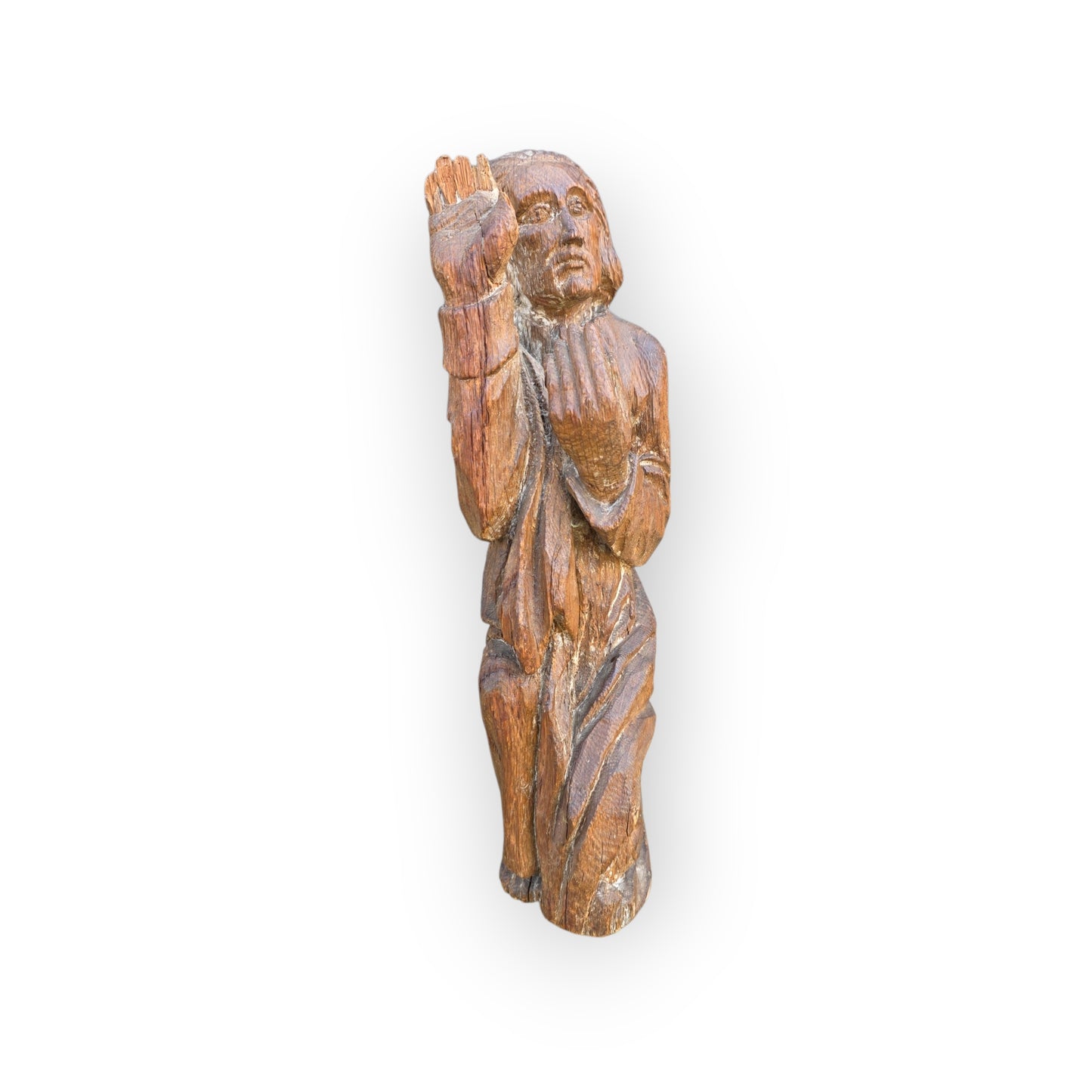 A Fine Late Gothic Carved Antique Oak Figure / Sculpture of Saint John the Evangelist - Northern European, circa 1480–1540