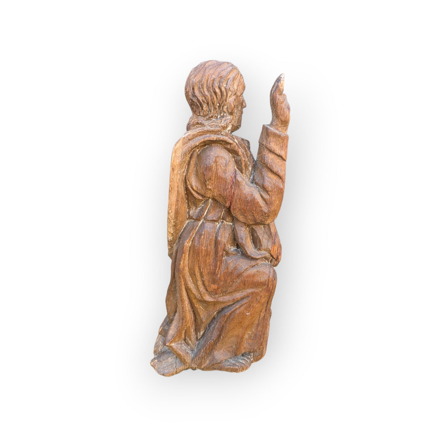 A Fine Late Gothic Carved Antique Oak Figure / Sculpture of Saint John the Evangelist - Northern European, circa 1480–1540