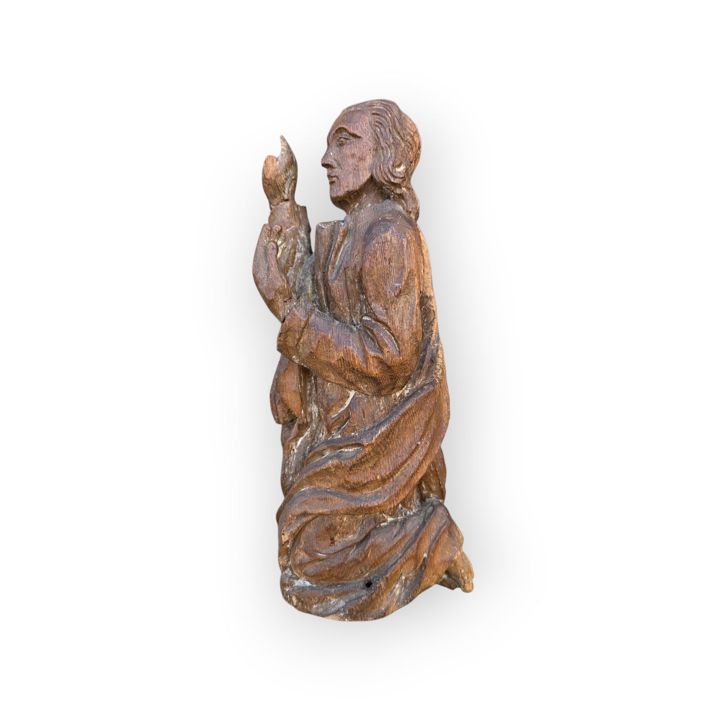 A Fine Late Gothic Carved Antique Oak Figure / Sculpture of Saint John the Evangelist - Northern European, circa 1480–1540