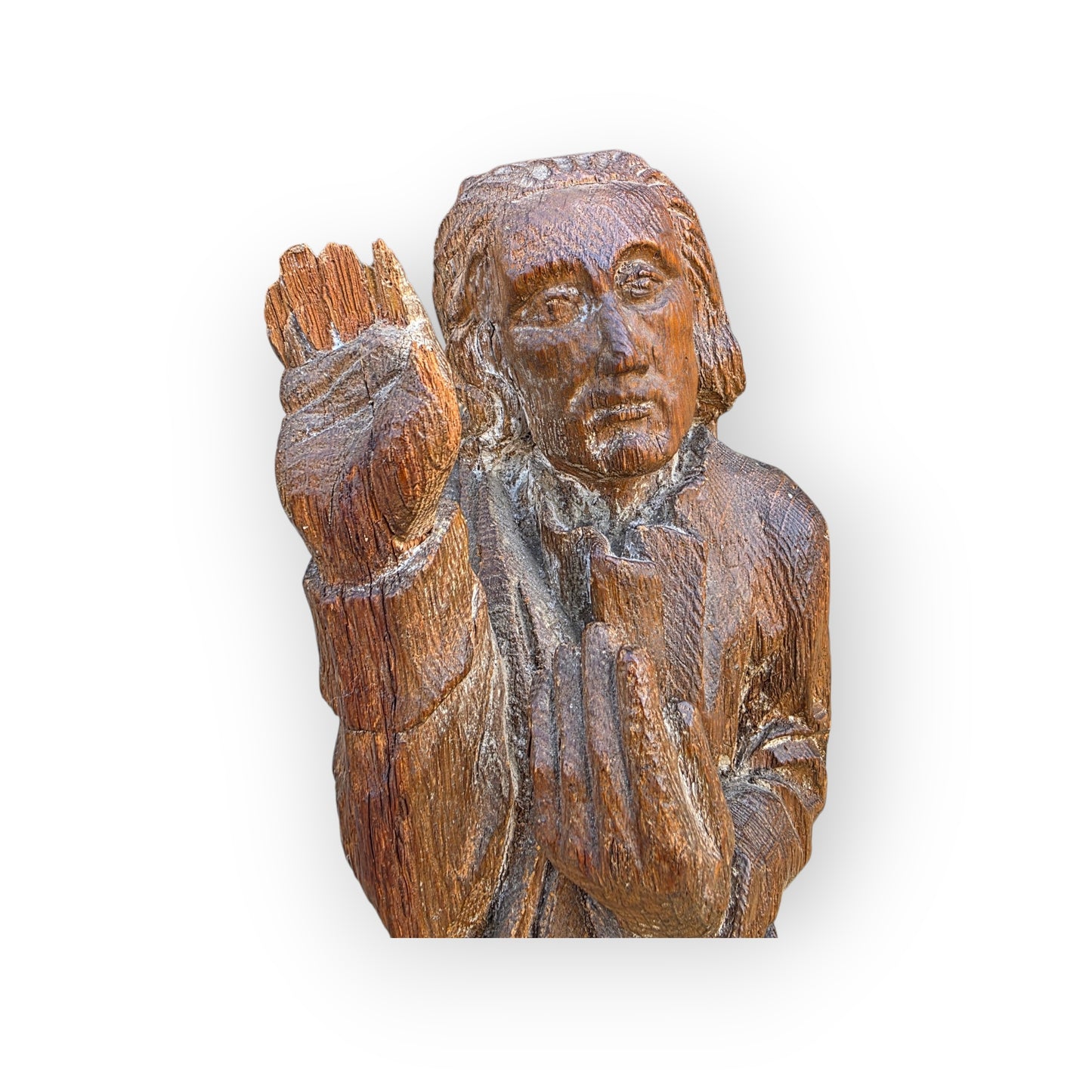 A Fine Late Gothic Carved Antique Oak Figure / Sculpture of Saint John the Evangelist - Northern European, circa 1480–1540