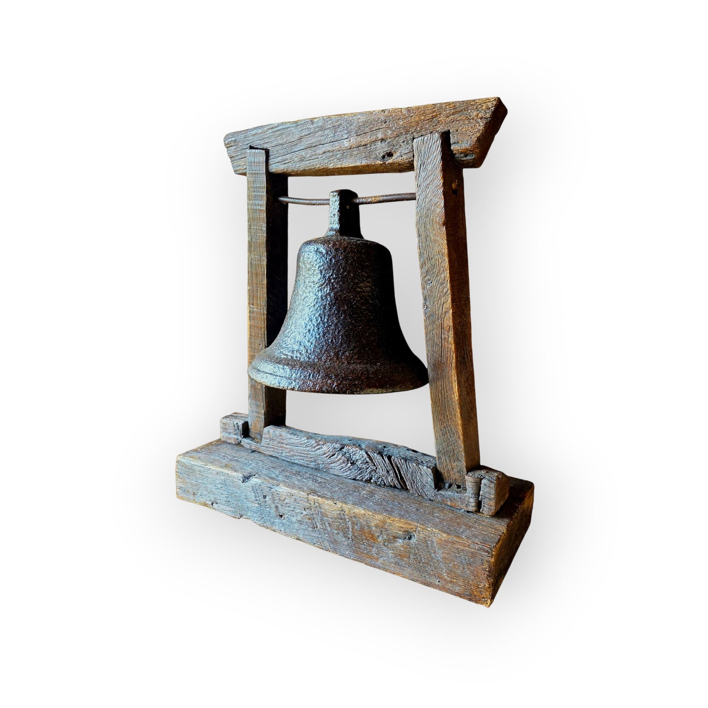 Rare, Generously-Sized, 12th Century Anglo-Norman Antique Copper-Brazed Iron Monastic Bell, circa 1100-1200