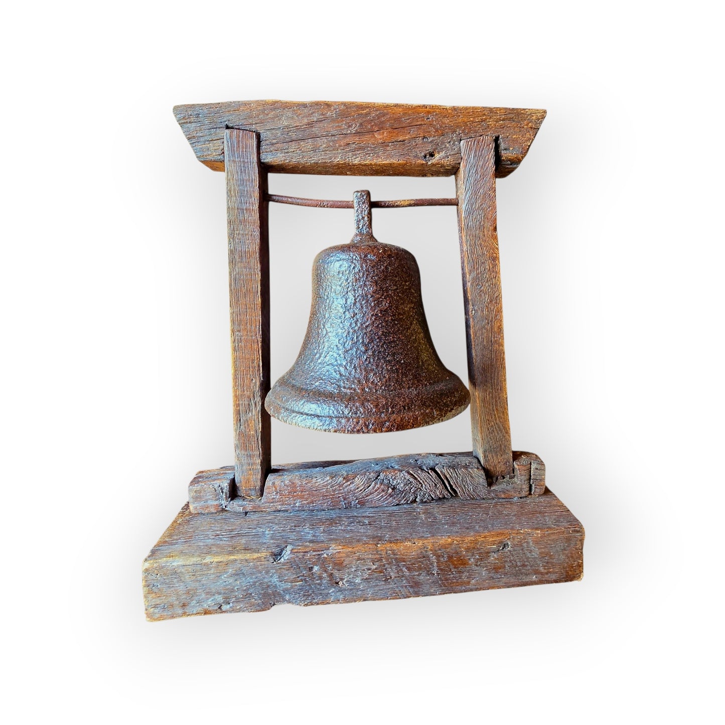 Rare, Generously-Sized, 12th Century Anglo-Norman Antique Copper-Brazed Iron Monastic Bell, circa 1100-1200