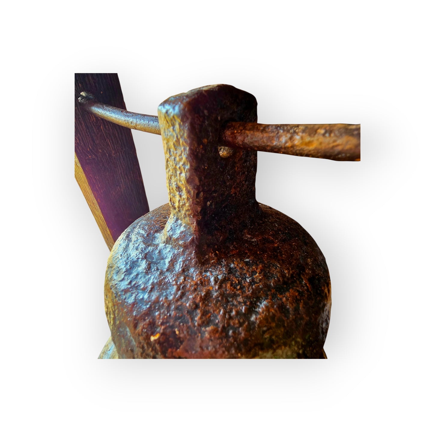 Rare, Generously-Sized, 12th Century Anglo-Norman Antique Copper-Brazed Iron Monastic Bell, circa 1100-1200