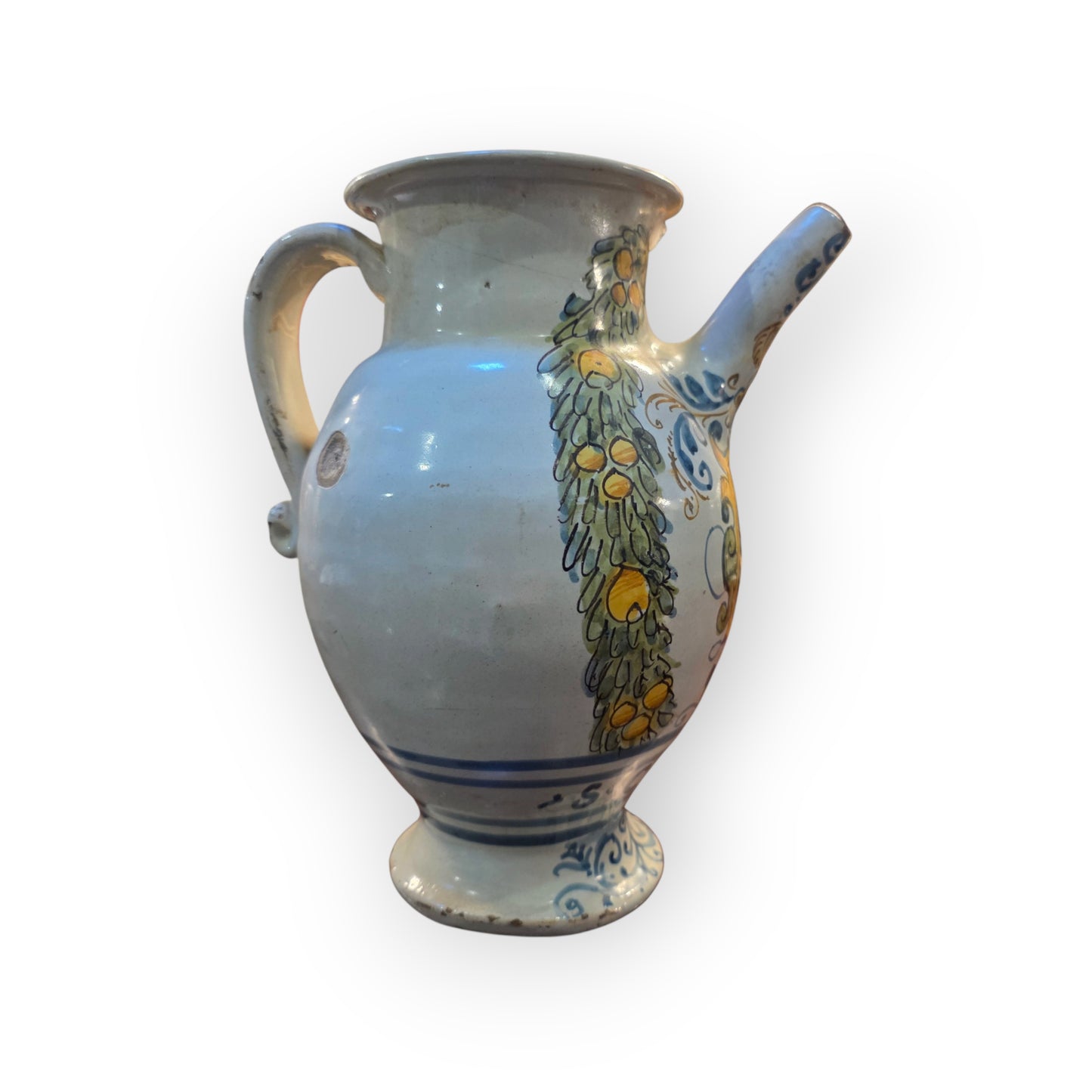 Italian Maiolica Pharmacy Syrup Jug / Jar — "Siroppo di Cicoria" Central Italy (Deruta / Montelupo / Faenza), c.1650–1720
