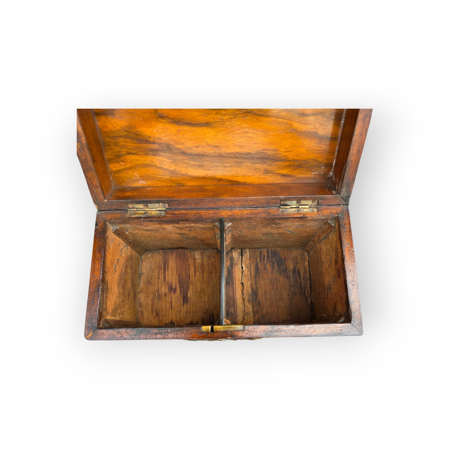 A Fine 18th Century George II Period English Antique Walnut Dome-Top Tea Caddy, circa 1740–1760