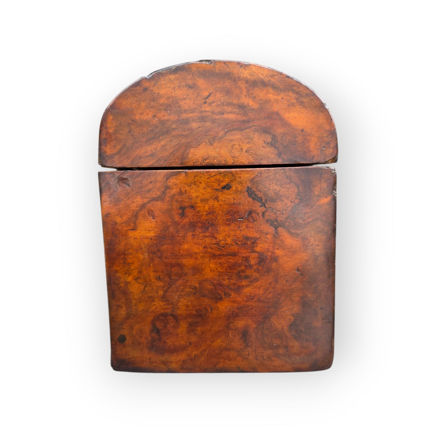 A Fine 18th Century George II Period English Antique Walnut Dome-Top Tea Caddy, circa 1740–1760
