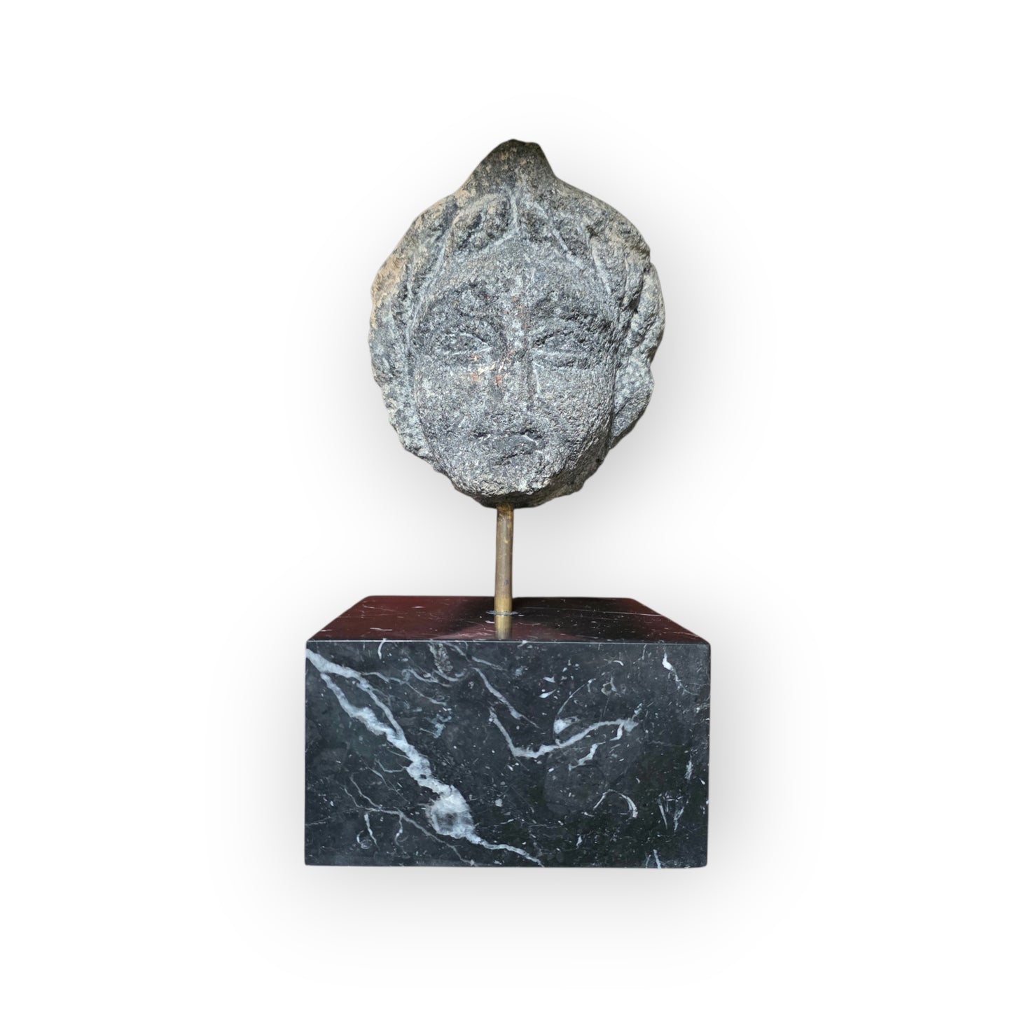 Romano-British Antique Carved Stone Votive Head, 1st–4th Century AD