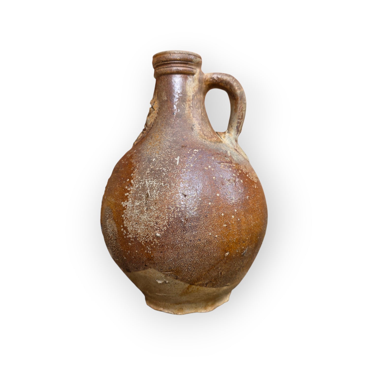 Large 17thC German Antique Bellarmine Jug, Frechen, c.1650–1670 — With Apotropaic Witch Mark