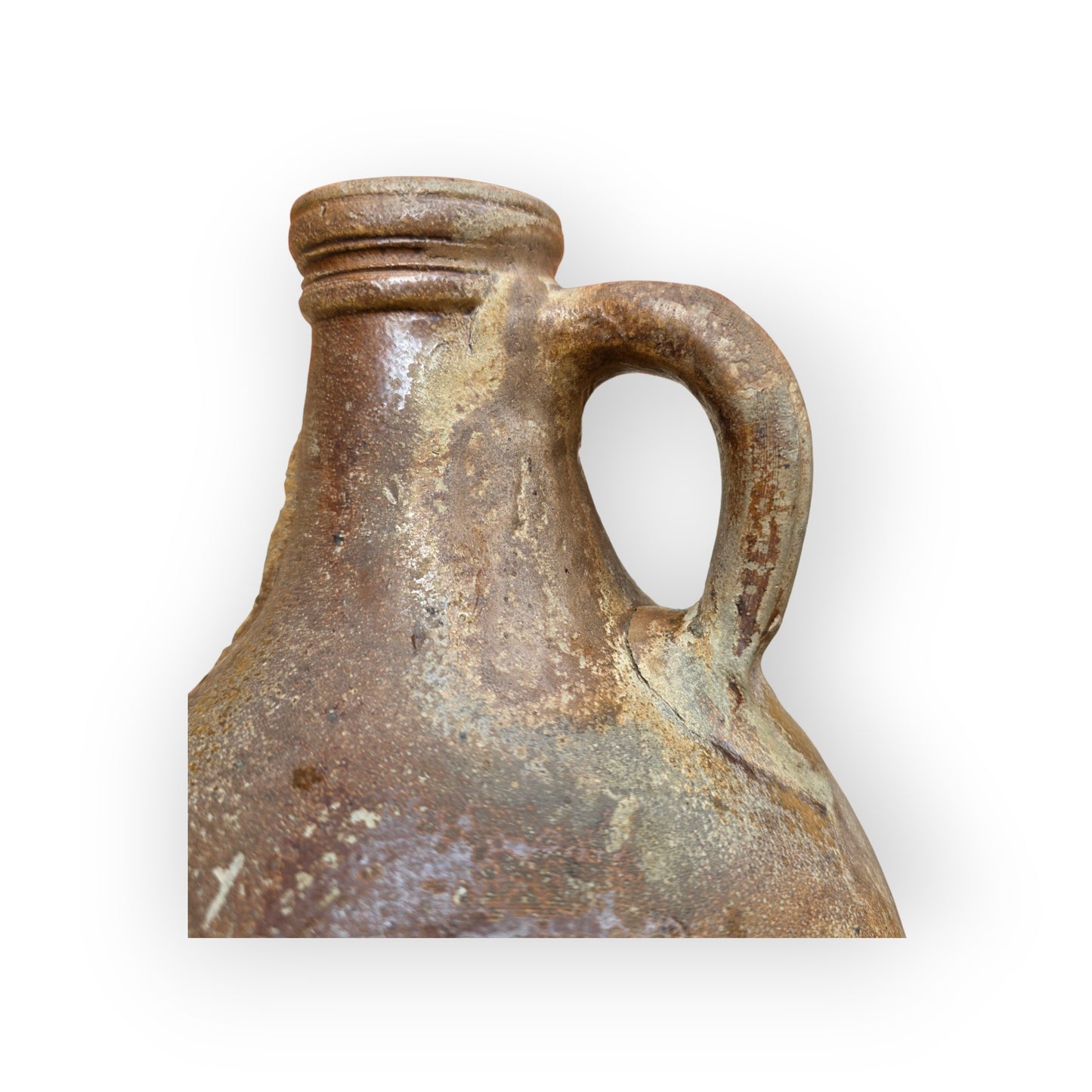 Large 17thC German Antique Bellarmine Jug, Frechen, c.1650–1670 — With Apotropaic Witch Mark