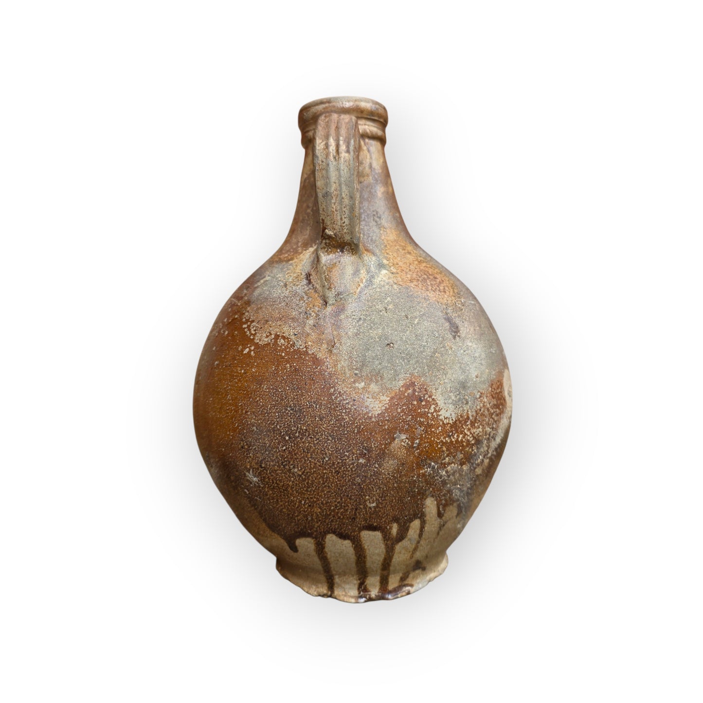 Large 17thC German Antique Bellarmine Jug, Frechen, c.1650–1670 — With Apotropaic Witch Mark