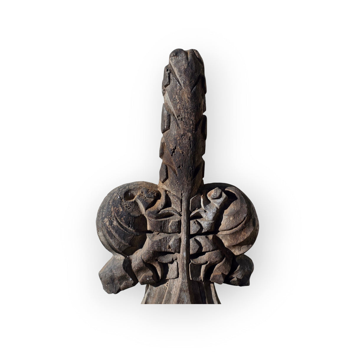 Pair of 15th-century English Antique Oak Pew Ends / Bench Ends With Poppy Finials, Attributed to Norfolk, circa 1450-1480