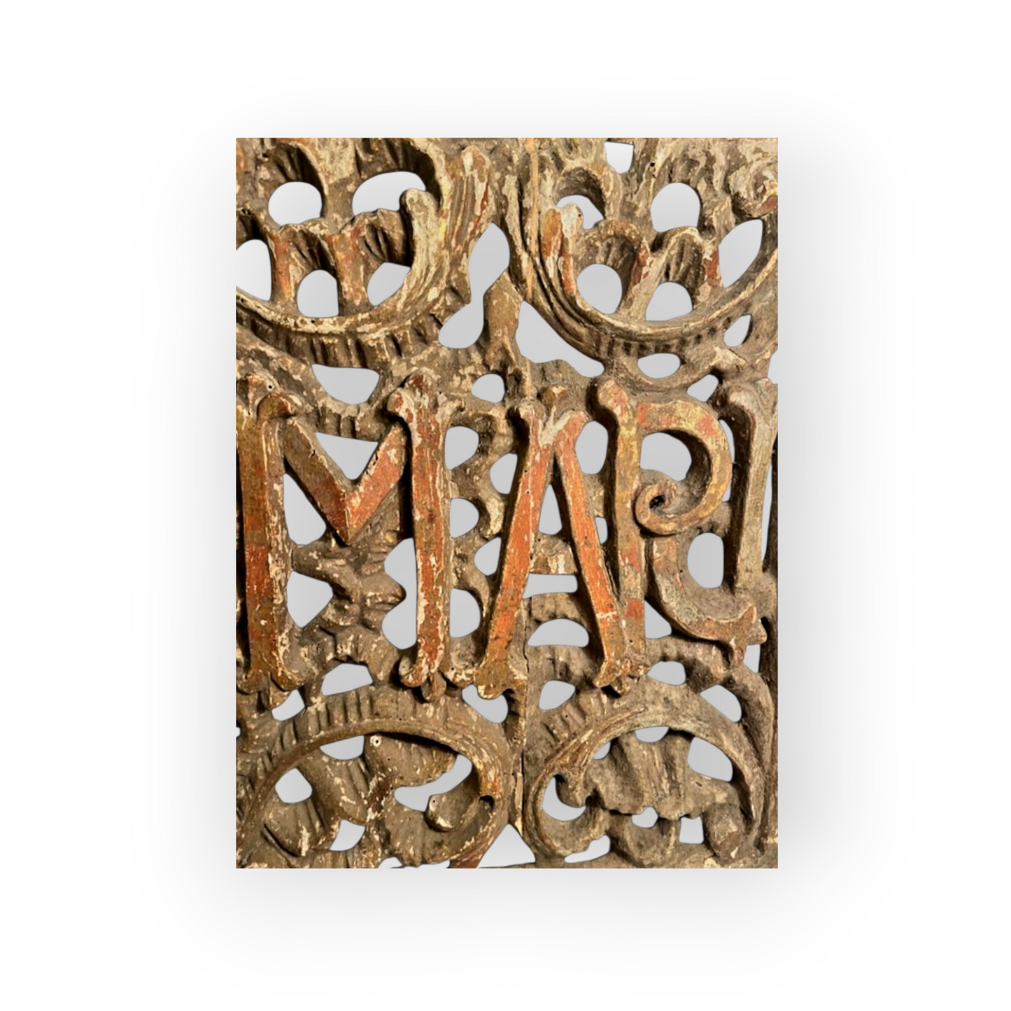 Early 18th‑Century Baroque Carved Limewood Panel, Initialled “MARI”