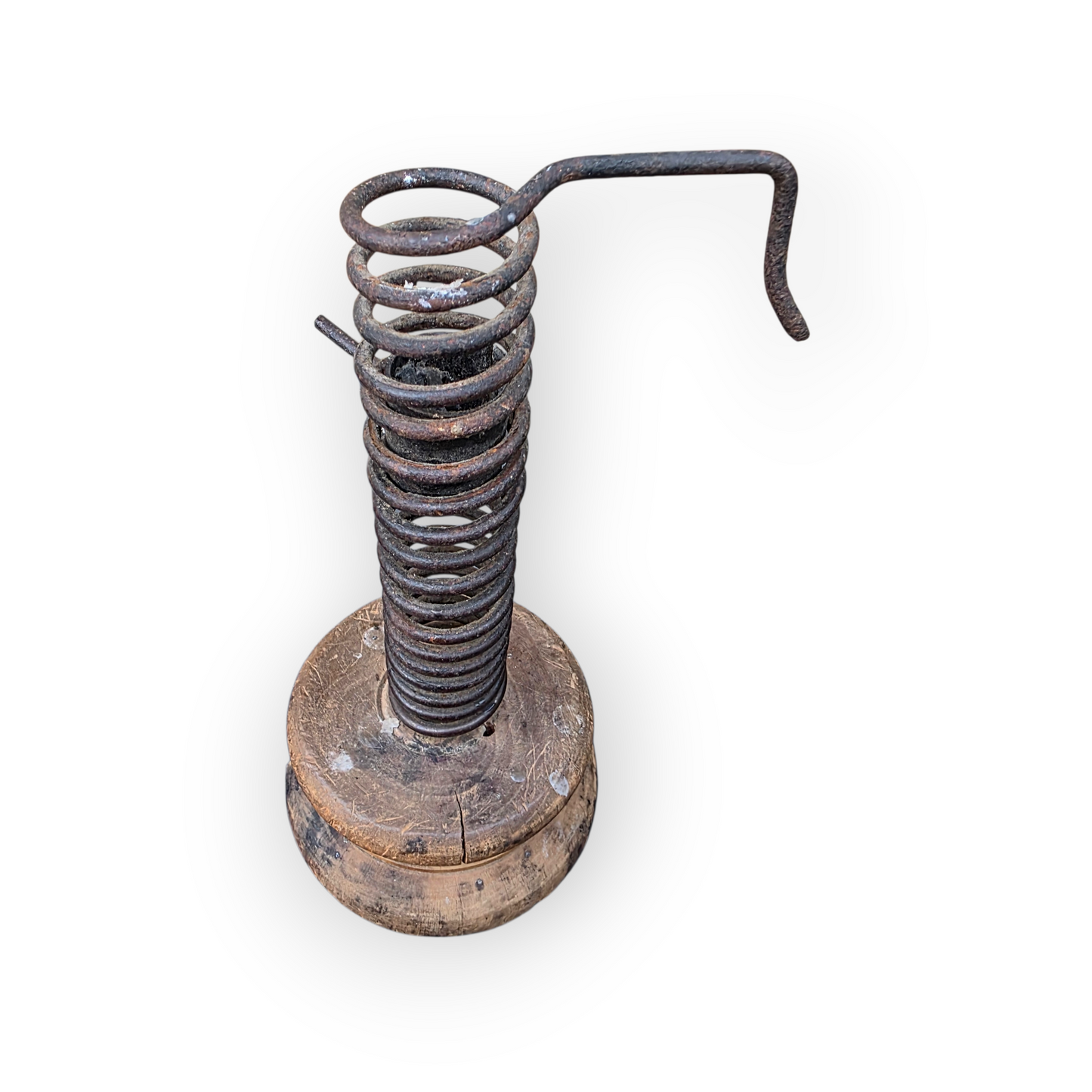 Large, Late 18th-Century Rustic Antique Rat Tail Candlestick / Rat-de-Cave / Courting Candlestick
