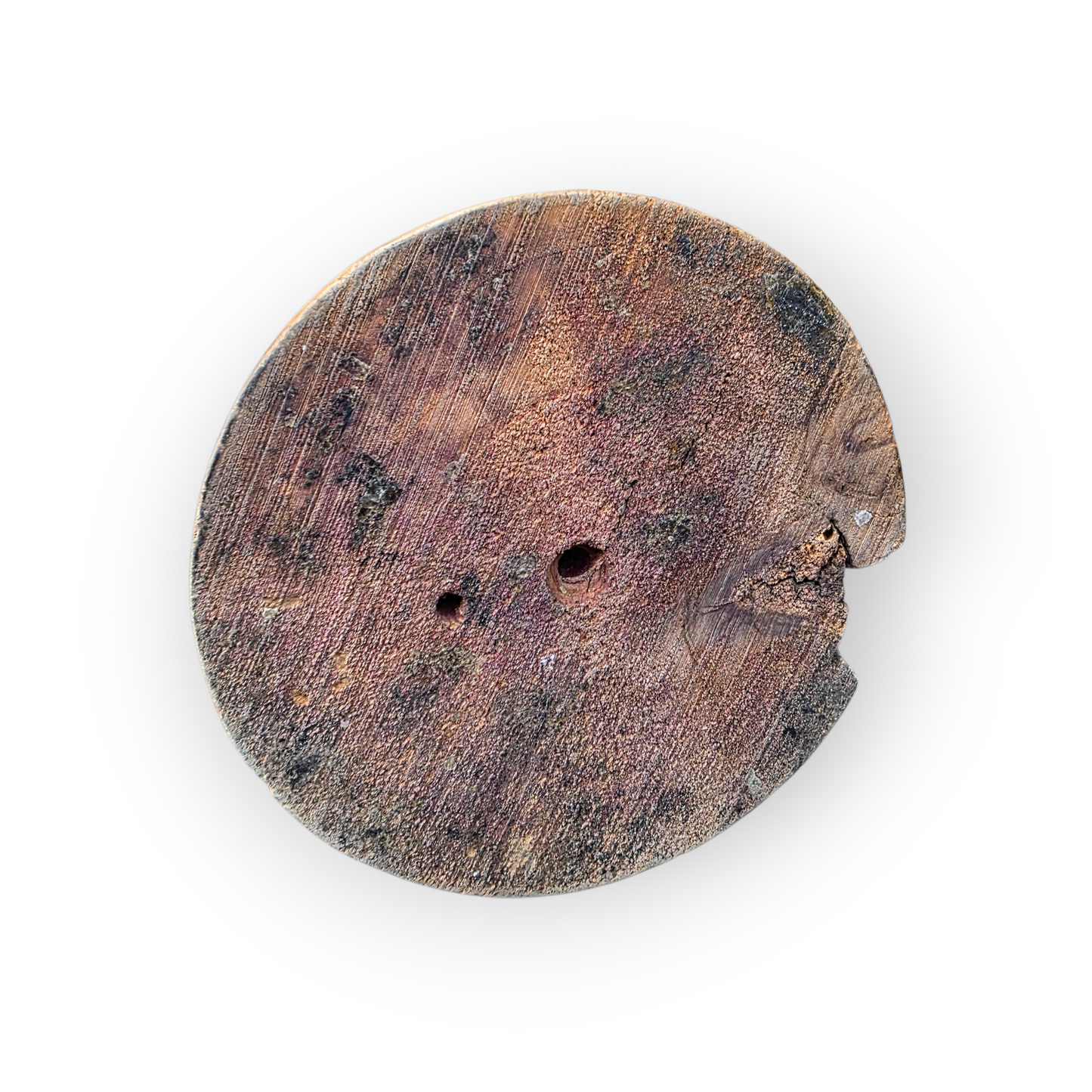 Large, Late 18th-Century Rustic Antique Rat Tail Candlestick / Rat-de-Cave / Courting Candlestick