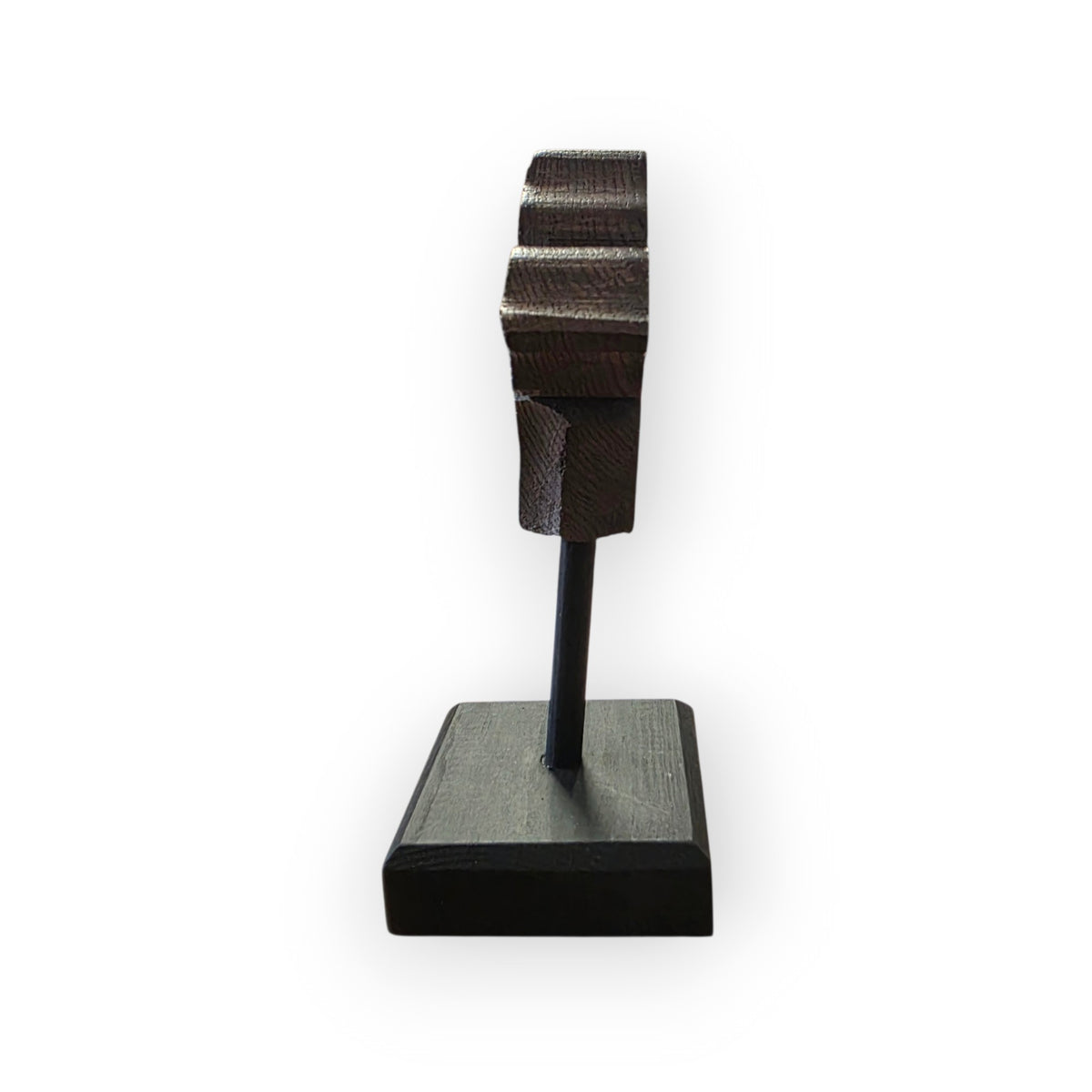 A Diminutive Victorian Gothic Revival Carved Oak Foliate Finial, Mounted as a Sculpture, Probably English, c.1850–1880
