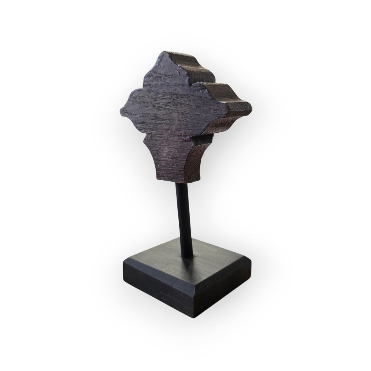 A Diminutive Victorian Gothic Revival Carved Oak Foliate Finial, Mounted as a Sculpture, Probably English, c.1850–1880