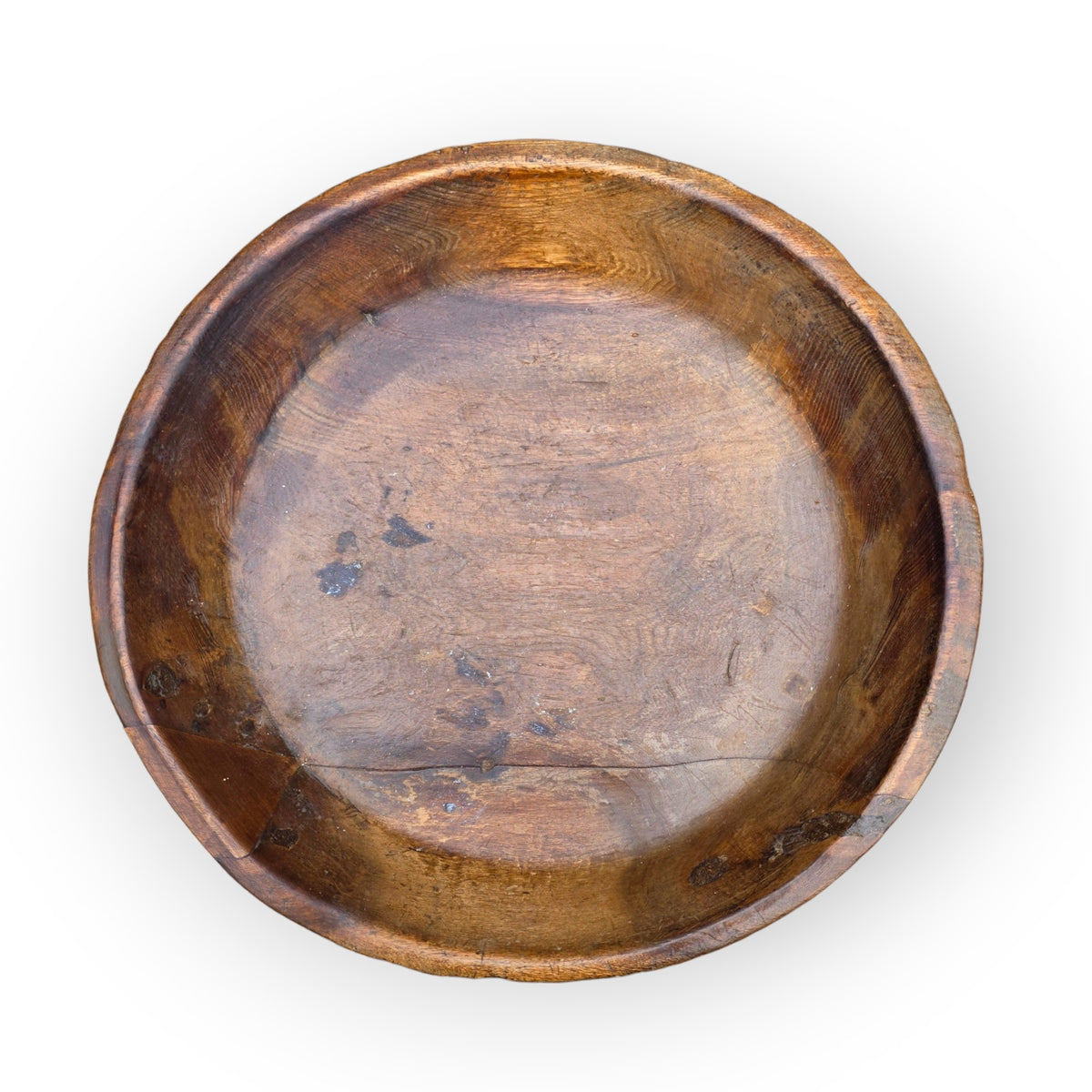 Large Hand-Turned Swat Valley Wooden Dish in the 18th Century Style