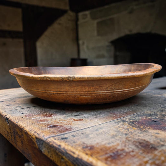 Large Hand-Turned Swat Valley Wooden Dish in the 18th Century Style