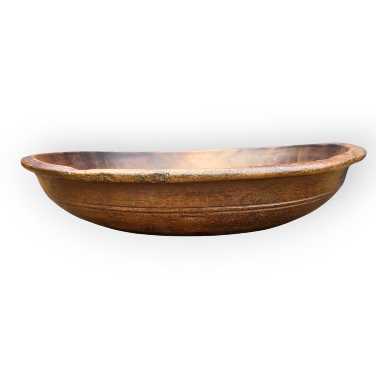 Large Hand-Turned Swat Valley Wooden Dish in the 18th Century Style