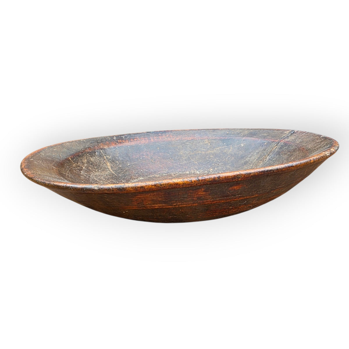 Hand-Turned Swat Valley Wooden Platter in the 18th Century Style
