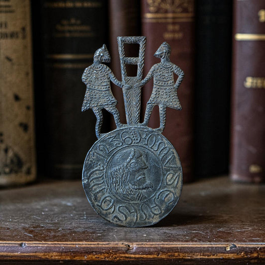 19th Century ‘Billy & Charley’ Shadwell Forgery Badge with Figural Ladder Crest, Dated "1236", London, c.1857–70