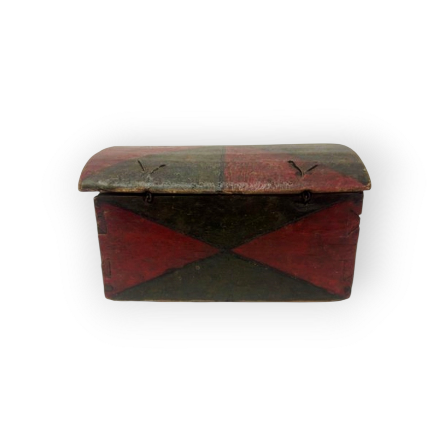 Early 16th Century Spanish / Iberian Antique Table Top Wedding Chest / Dowry Chest Bearing Two Noble Families Coats of Arms