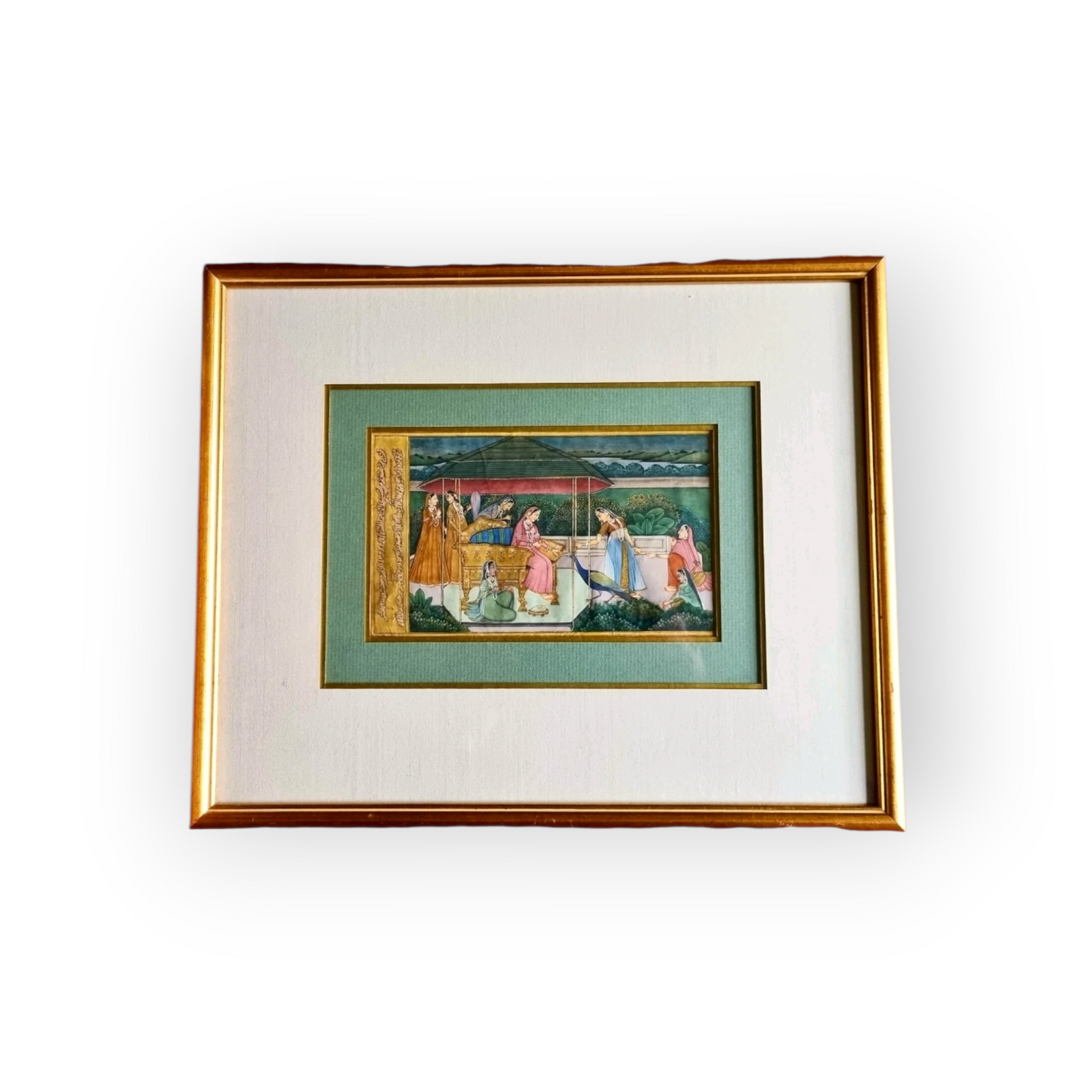 Mughal Empire Interest - A Fine Matched Pair of Early 19th Century Indian Antique Miniature Paintings of Marriage Scenes