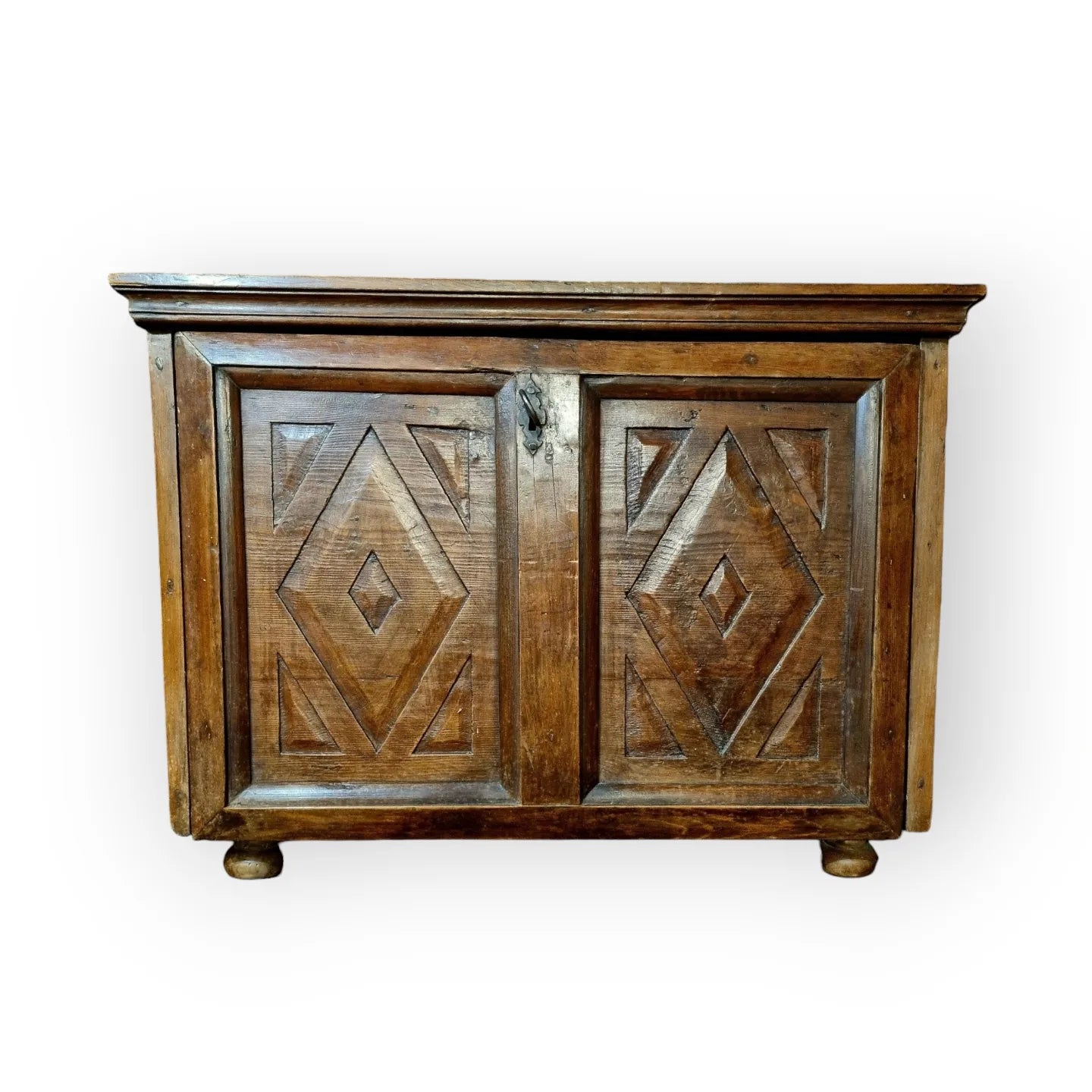 Late 17th Century Dutch Antique Oak Table Cabinet or Collectors Cabinet