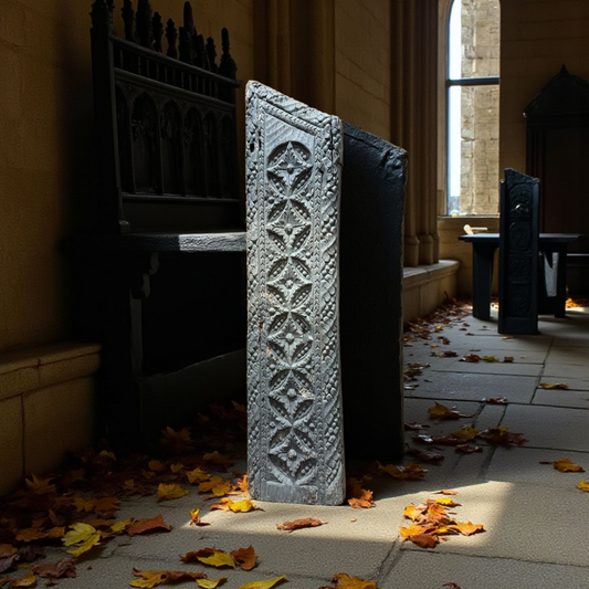 A Rare 16th-Century English Antique Carved Oak Pew End Attributed To Devon, England