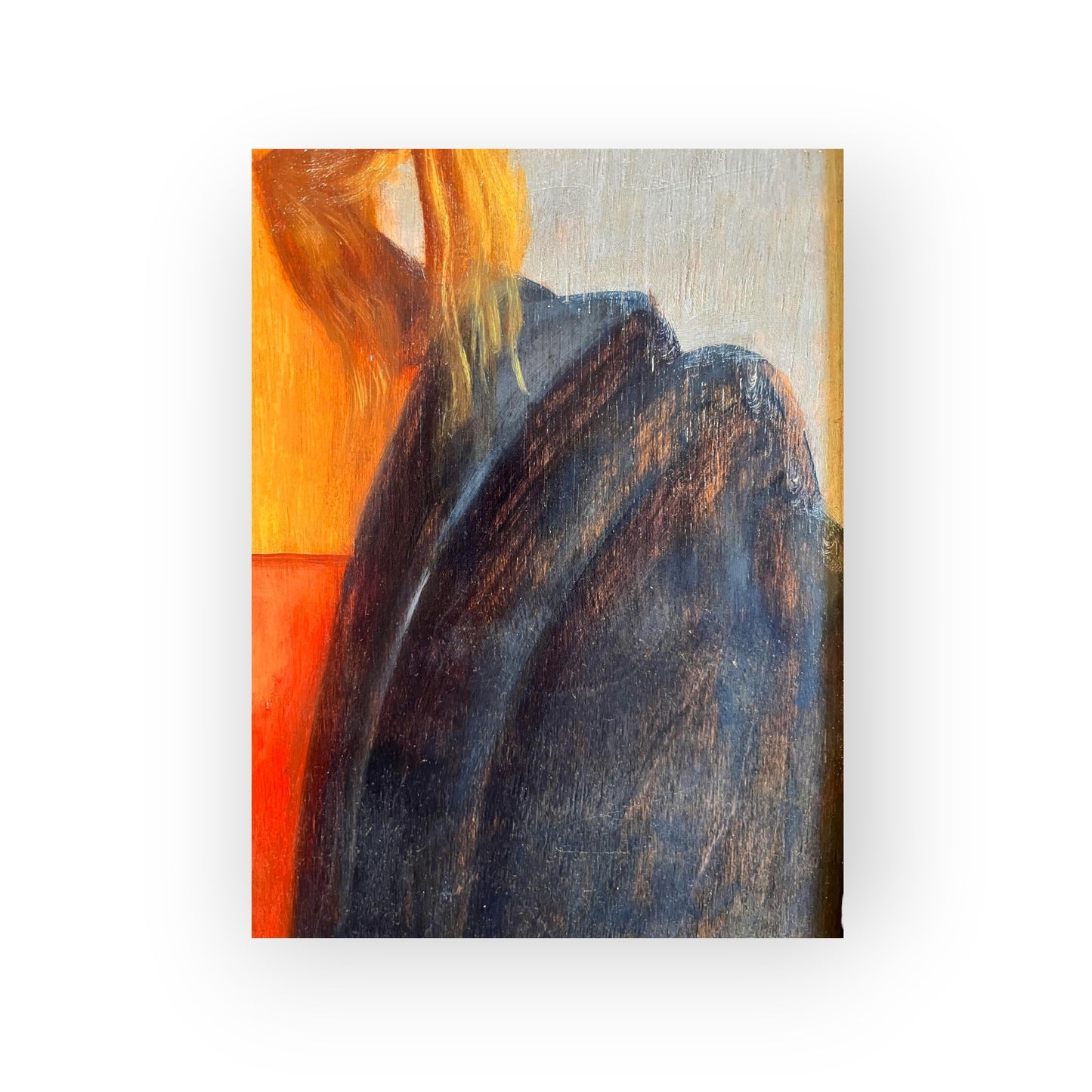 19th‑Century Italian School Antique Oil on Canvas Portrait, After Pietro Perugino (c.1446–1523) – The Madonna as a Head & Shoulders Portrait After The Original Titled "The Madonna Between St. John and St. Sebastian," Circa 1493