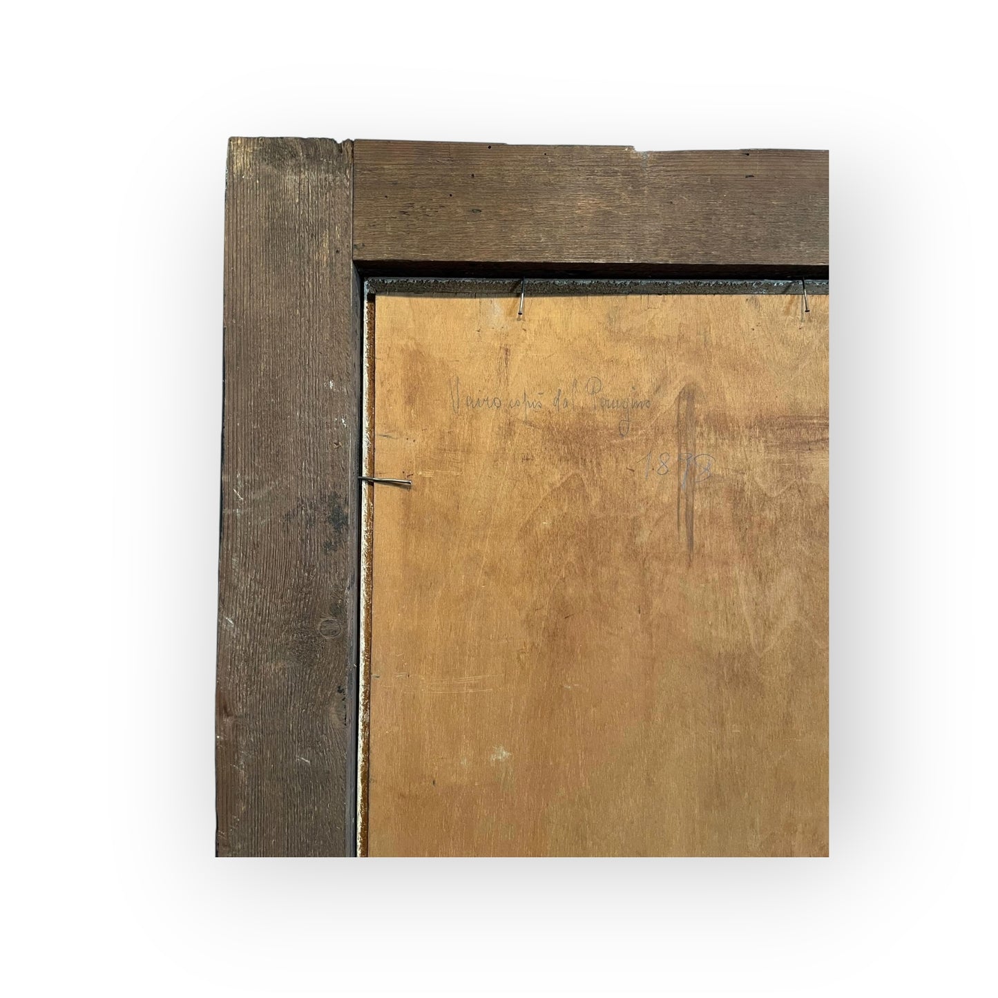 19th‑Century Italian School Antique Oil on Canvas Portrait, After Pietro Perugino (c.1446–1523) – The Madonna as a Head & Shoulders Portrait After The Original Titled "The Madonna Between St. John and St. Sebastian," Circa 1493