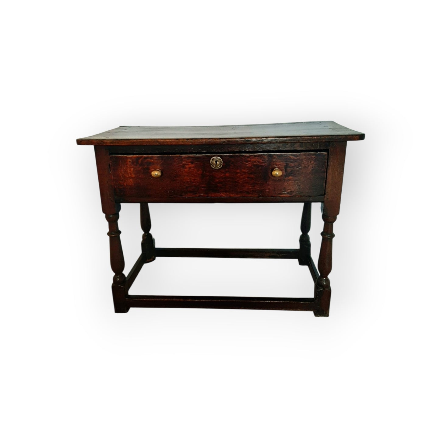 Early Georgian Period English Antique Oak Side Table, circa 1730