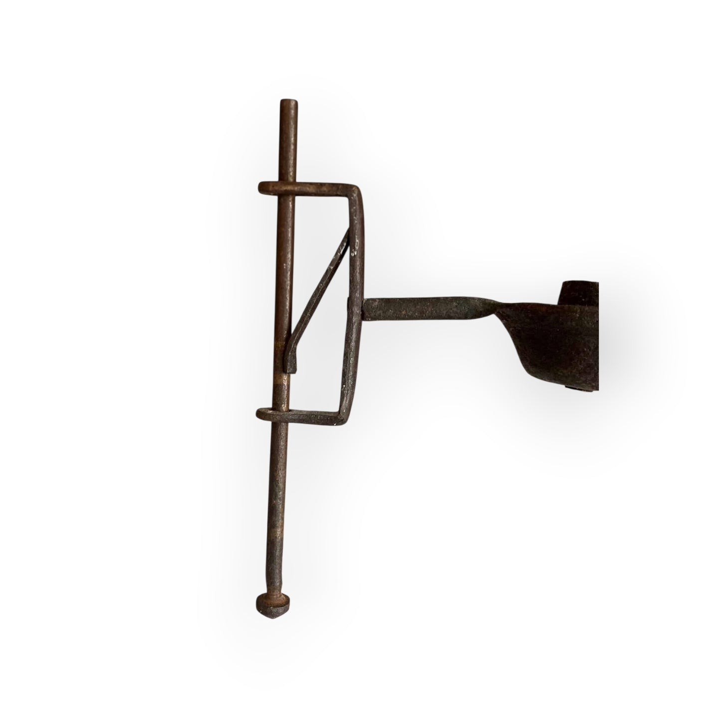 Late 18th-Century English Antique Iron Adjustable Hanging Candleholder